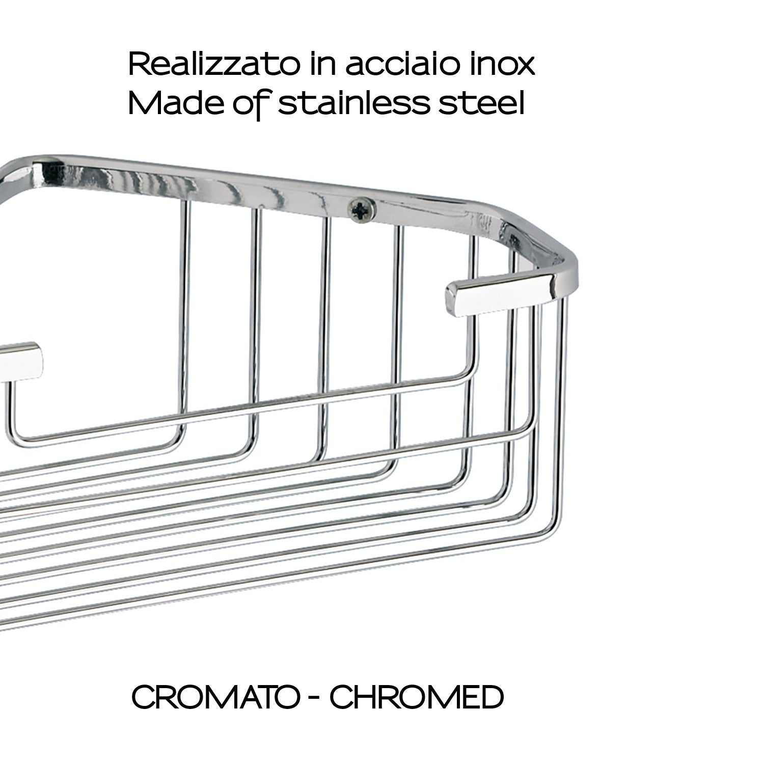Portaoggetti doccia angolare modello Augustus di Gedy - Cromato by CeramicStore | Lo specialista del tuo bagno