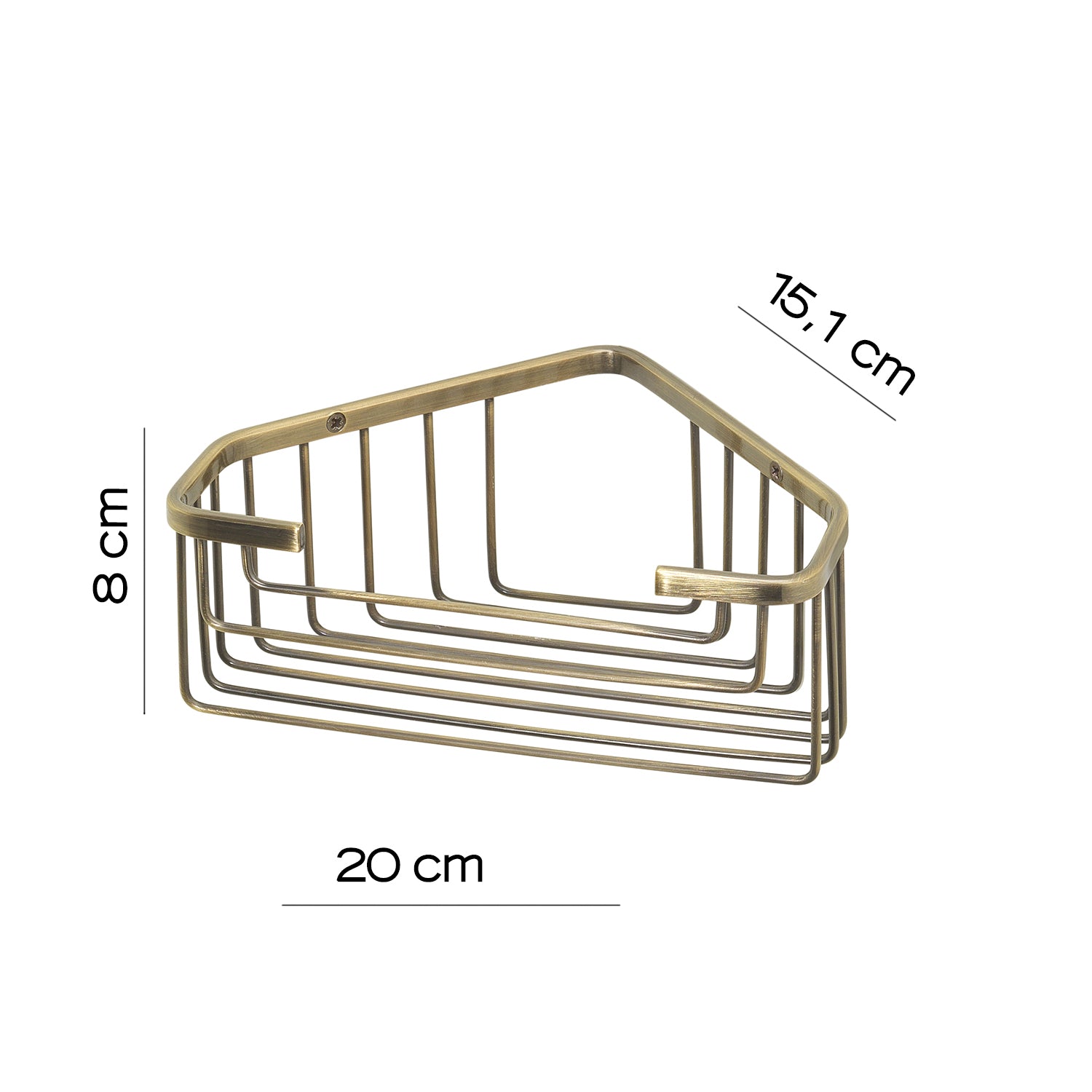 Portaoggetti doccia angolare modello Augustus di Gedy - Bronzo by CeramicStore | Lo specialista del tuo bagno