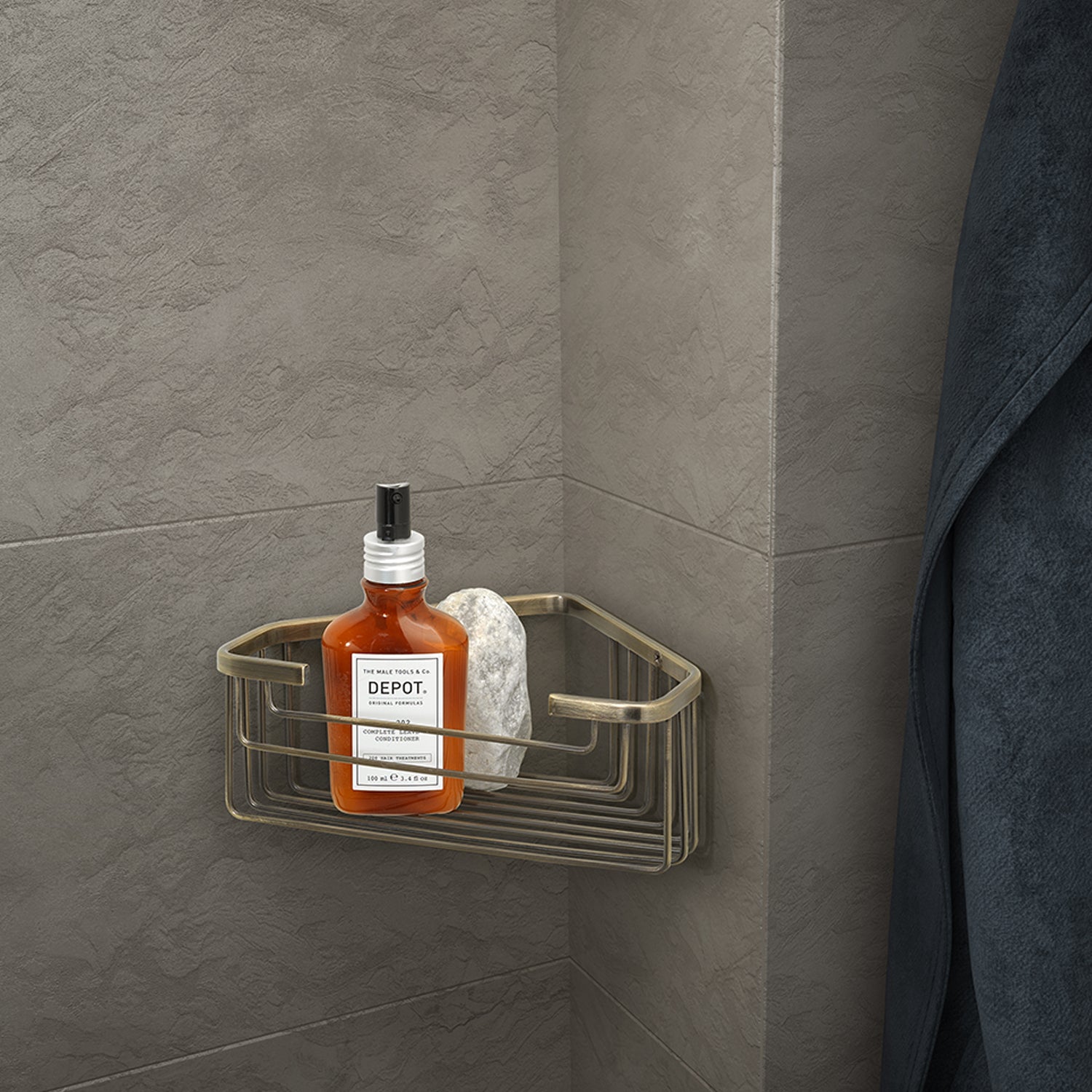 Portaoggetti doccia angolare modello Augustus di Gedy - Bronzo by CeramicStore | Lo specialista del tuo bagno