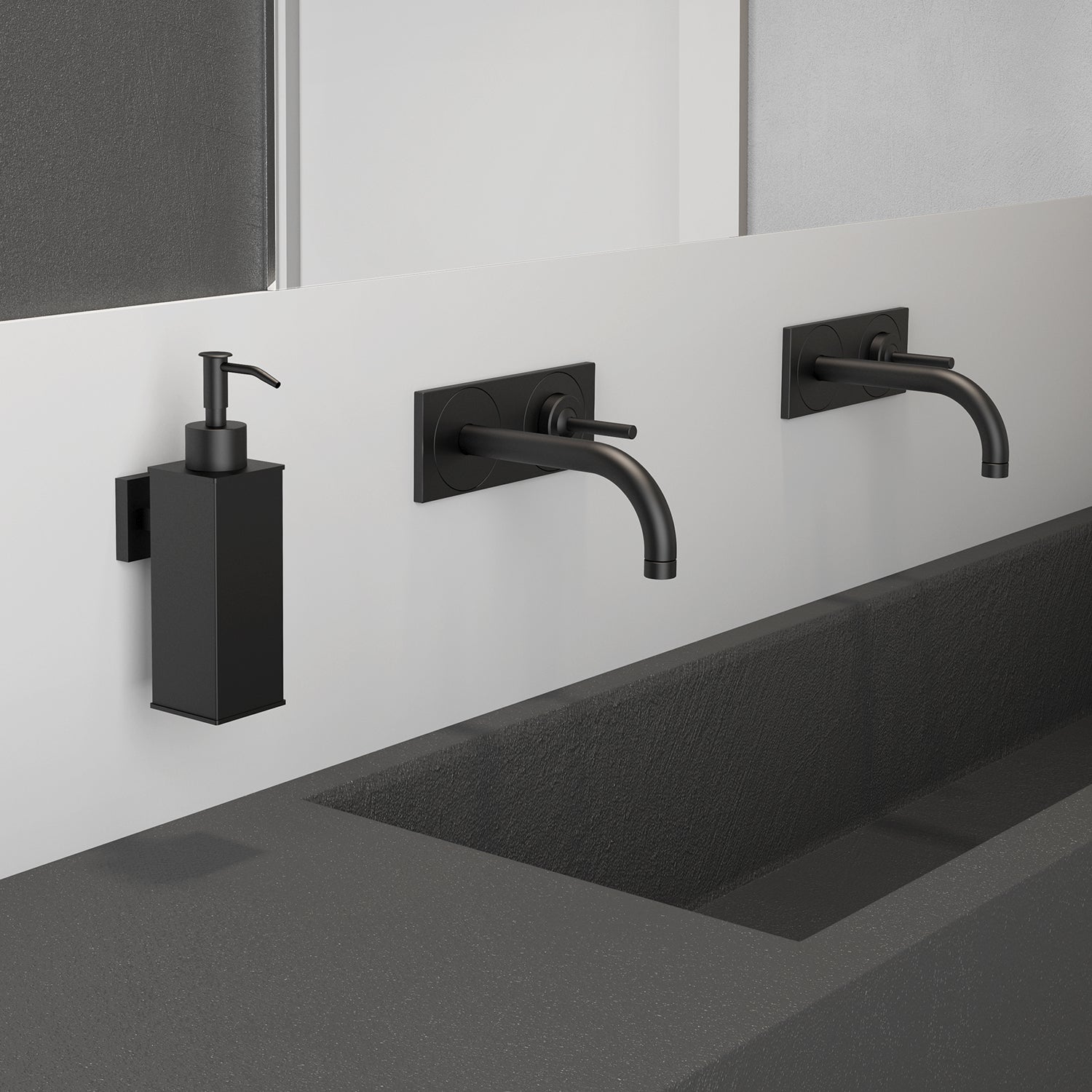 Dosasapone squadrato modello Seal di Gedy in Acciaio Inox AISI 304 - Nero Matt by CeramicStore | Lo specialista del tuo bagno