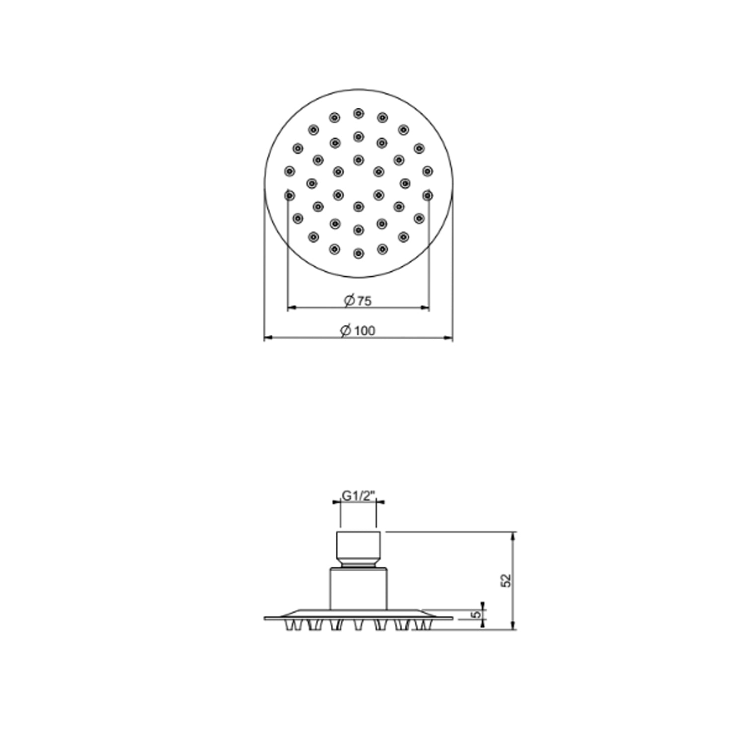 Soffione tondo modello Don diametro 10 cm inox cromato by CeramicStore | Lo specialista del tuo bagno