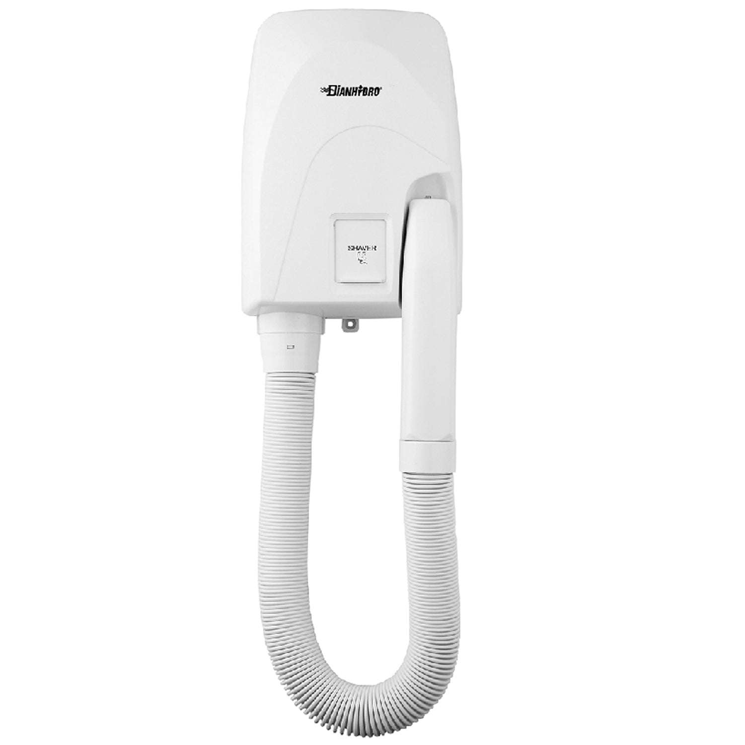 DianPro Asciugacapelli A Muro In ABS - Tubo Antistrappo by CeramicStore | Lo specialista del tuo bagno