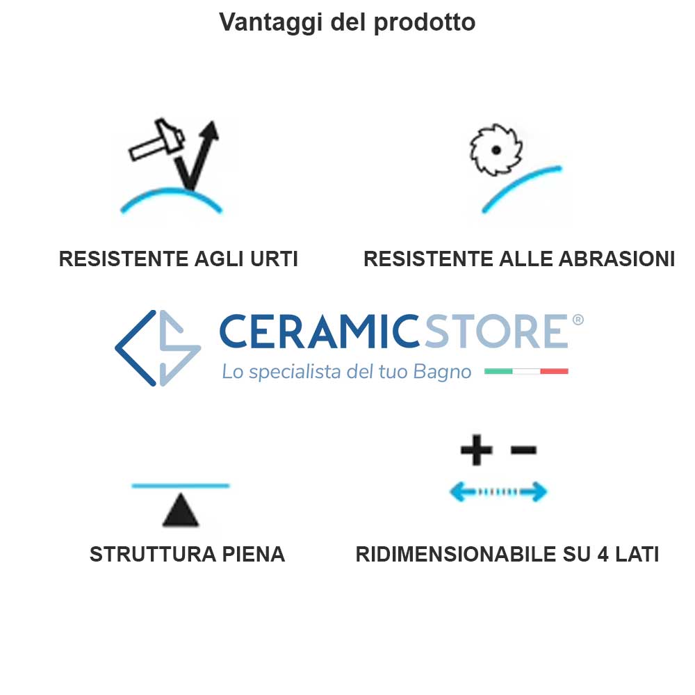 Piatto doccia rettangolare in ceramica SoloDue cm 160x70 Bianco cotone by CeramicStore | Lo specialista del tuo bagno