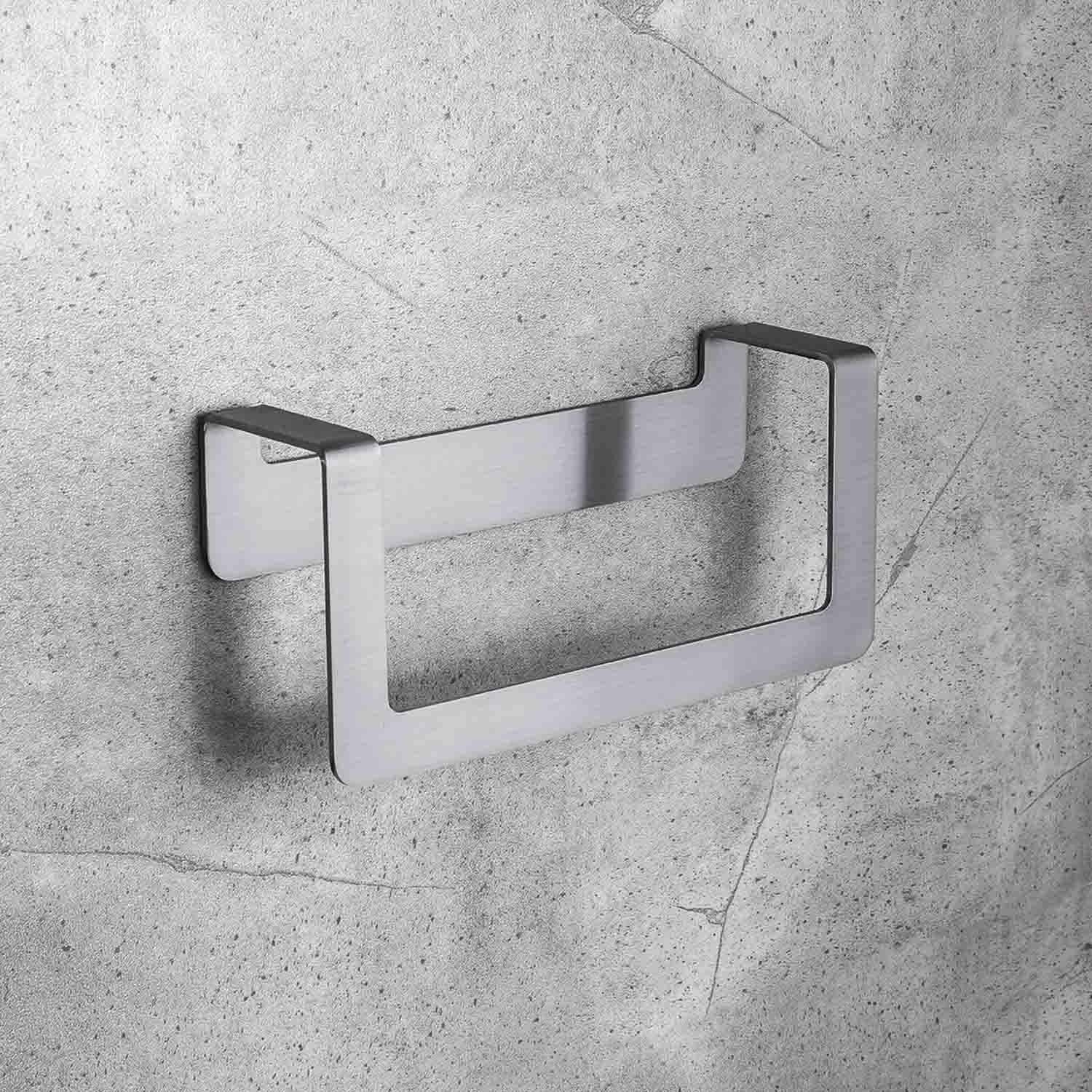 Porta salvietta ad anello satinato con biadesivo collezione Over di Colombo Design by CeramicStore | Lo specialista del tuo bagno