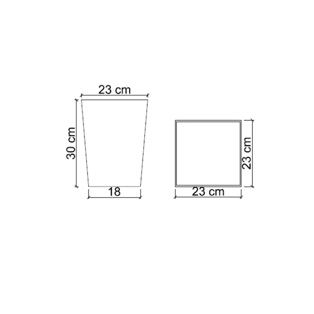 Cestino getta carta 'Koh-i-Noor' in ecopelle - cm 23x23x30h - Cromo Metal by CeramicStore | Lo specialista del tuo bagno
