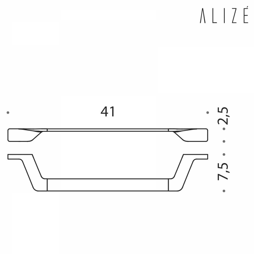 Porta Salviette in ottone cromato lunghezza 41 cm Colombo Design collezione AlizਠCon fissaggio a tassello inclusi by CeramicStore | Lo specialista del tuo bagno