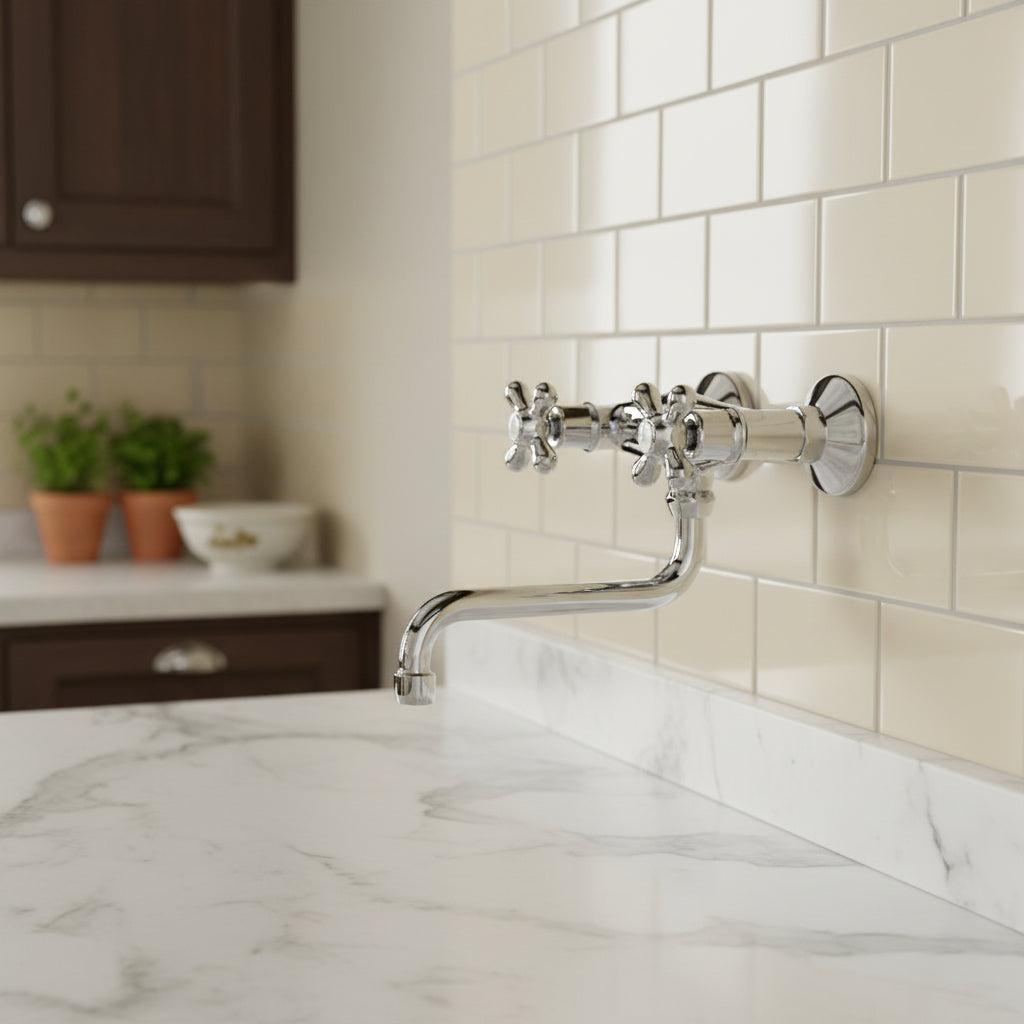 Gruppo lavello a doppia leva cucina a parete serie Iris modello IRV161CR Cromato Paffoni by CeramicStore | Lo specialista del tuo bagno