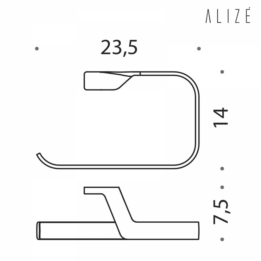 Porta Salviette ad anello in ottone cromato Colombo Design collezione AlizਠCon fissaggio a tassello inclusi by CeramicStore | Lo specialista del tuo bagno