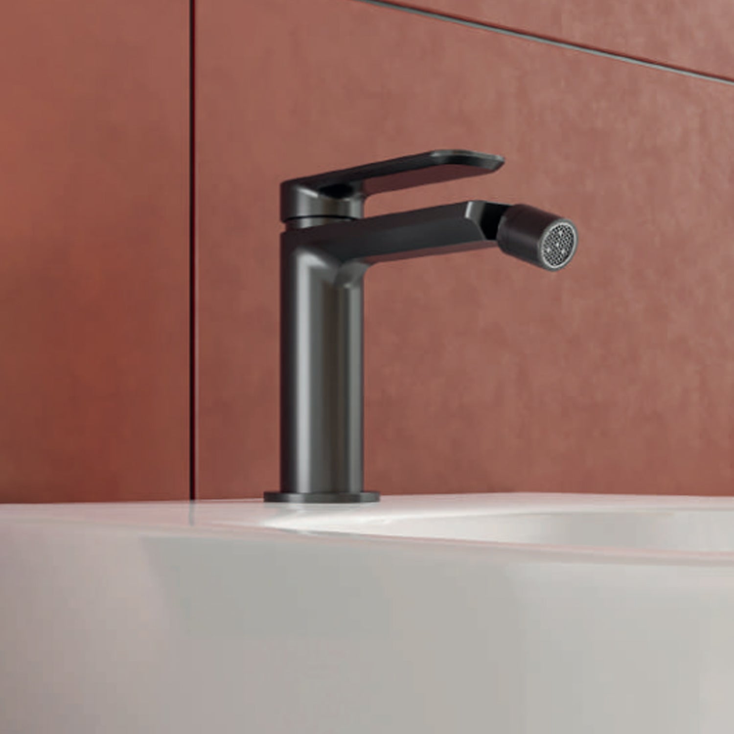 Miscelatore monocomando bidet RubiFlux serie Azzurro - Nero Opaco by CeramicStore | Lo specialista del tuo bagno