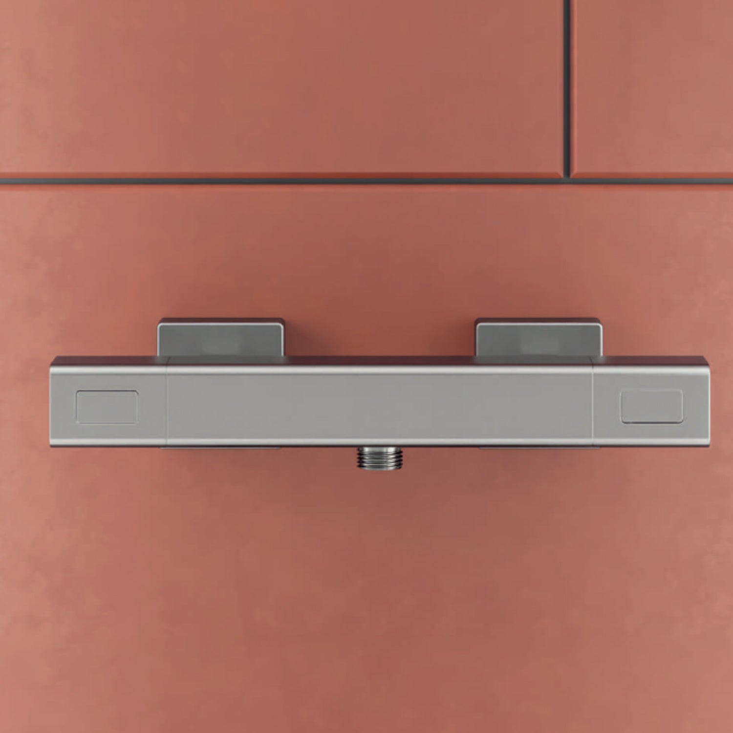 Miscelatore monocomando esterno termostatico per doccia RubiFlux serie Azzurro - Nero Opaco by CeramicStore | Lo specialista del tuo bagno