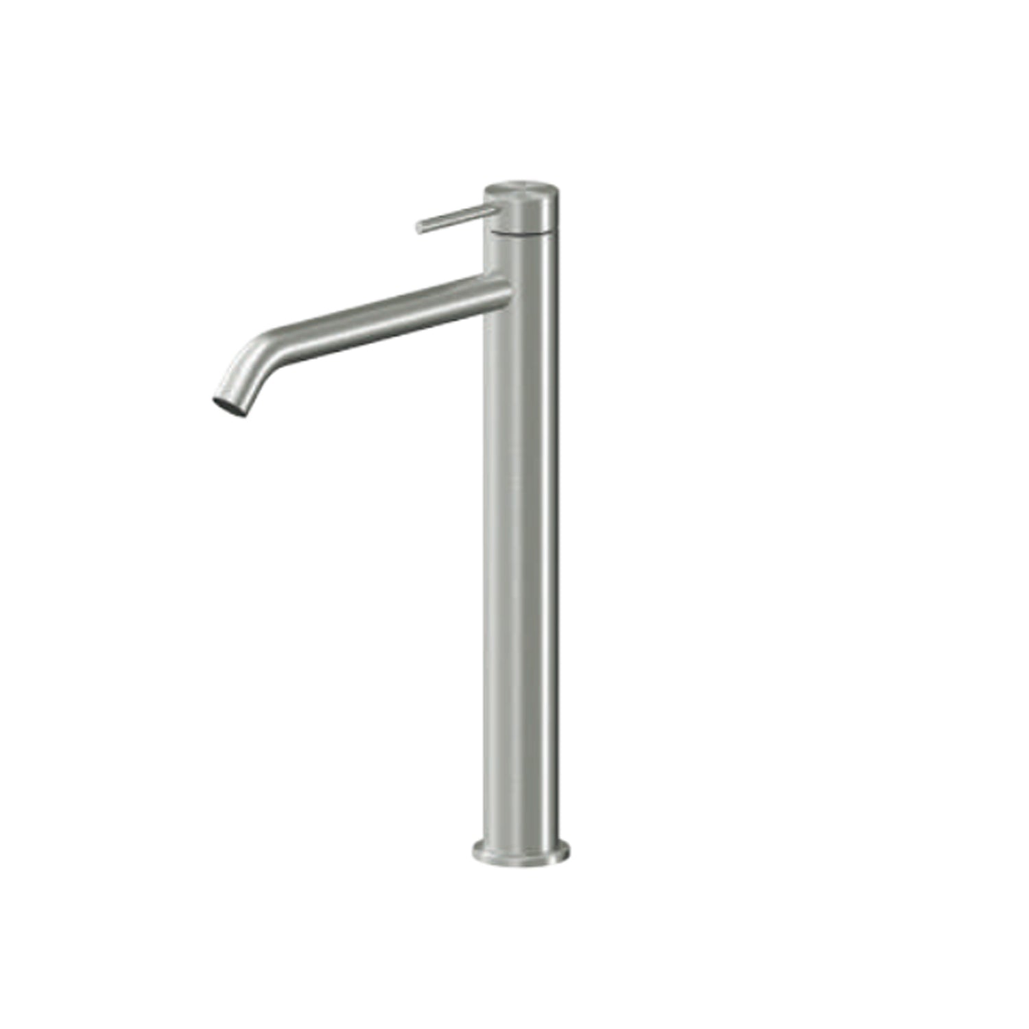 Miscelatore monocomando lavabo alto RubiFlux serie Aria - Acciaio satinato by CeramicStore | Lo specialista del tuo bagno