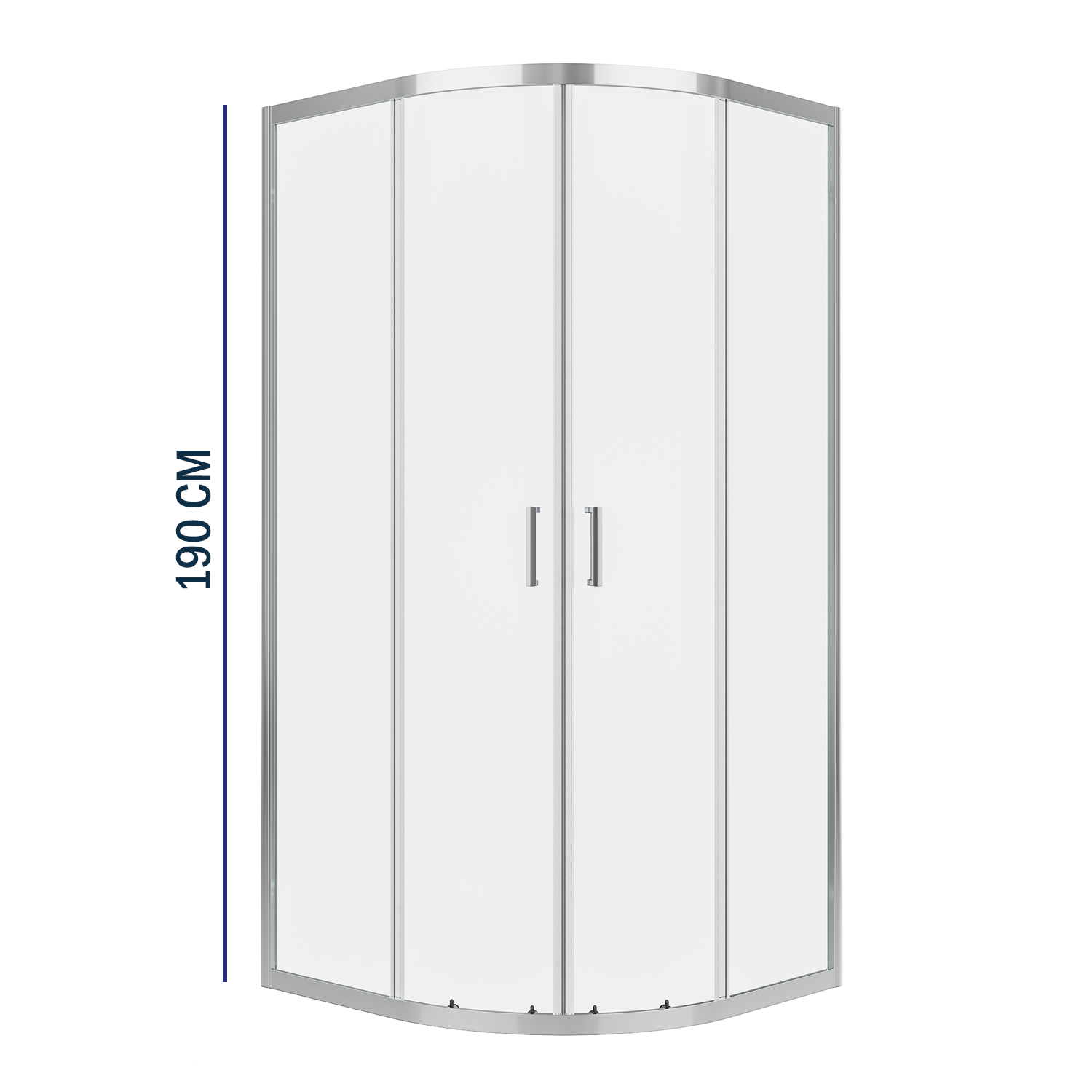 Box doccia semicircolare scorrevole DocciaGo Iconic cm 80cm h190cm vetro anticalcare Smart Clean by CeramicStore | Lo specialista del tuo bagno