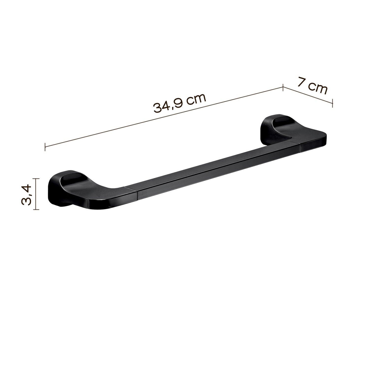 Porta asciugamani 35 cm in Acciaio Inox Gedy serie Stelvio - Nero Matt by CeramicStore | Lo specialista del tuo bagno