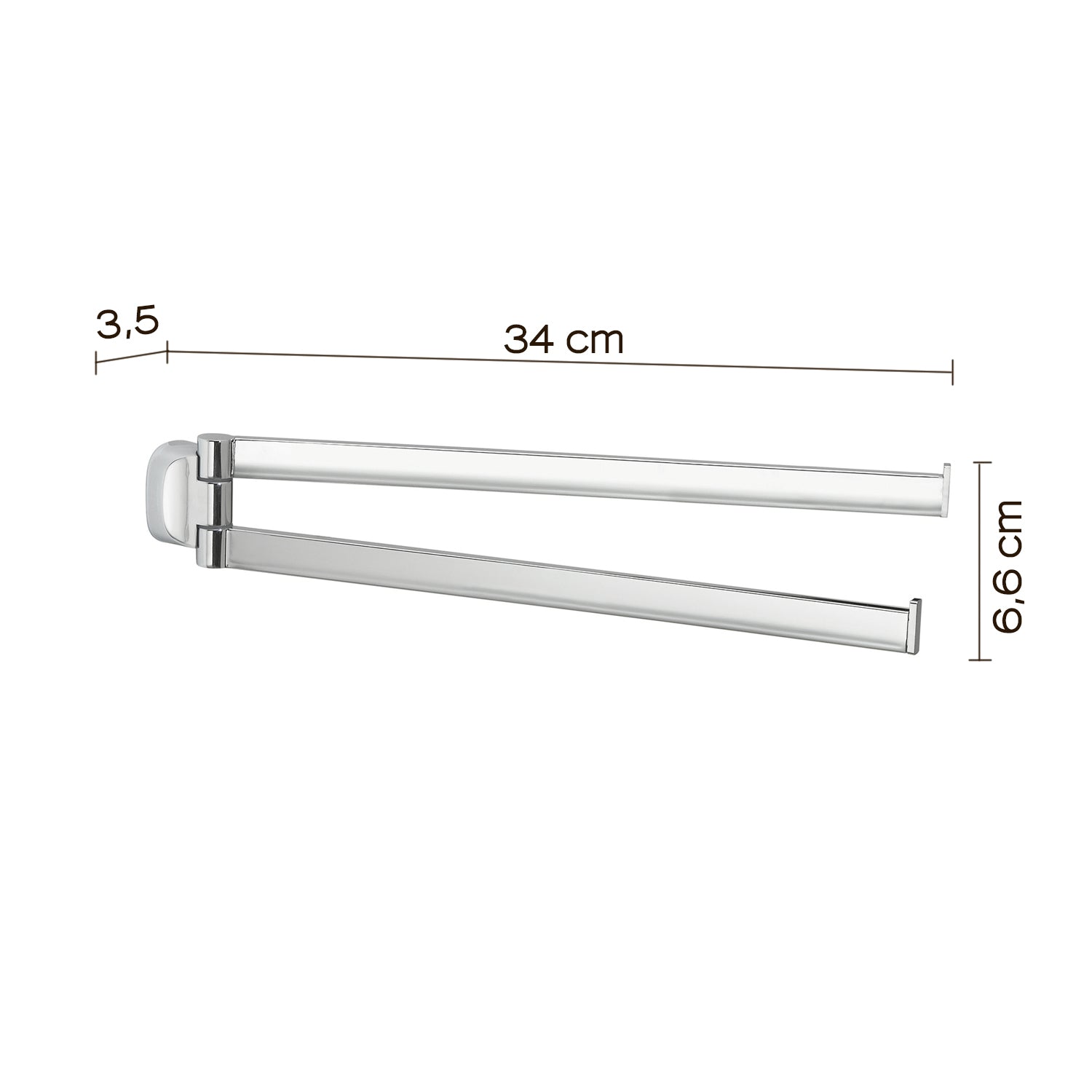 Porta asciugamani a snodo in Acciaio Inox Gedy serie Stelvio - Cromato by CeramicStore | Lo specialista del tuo bagno