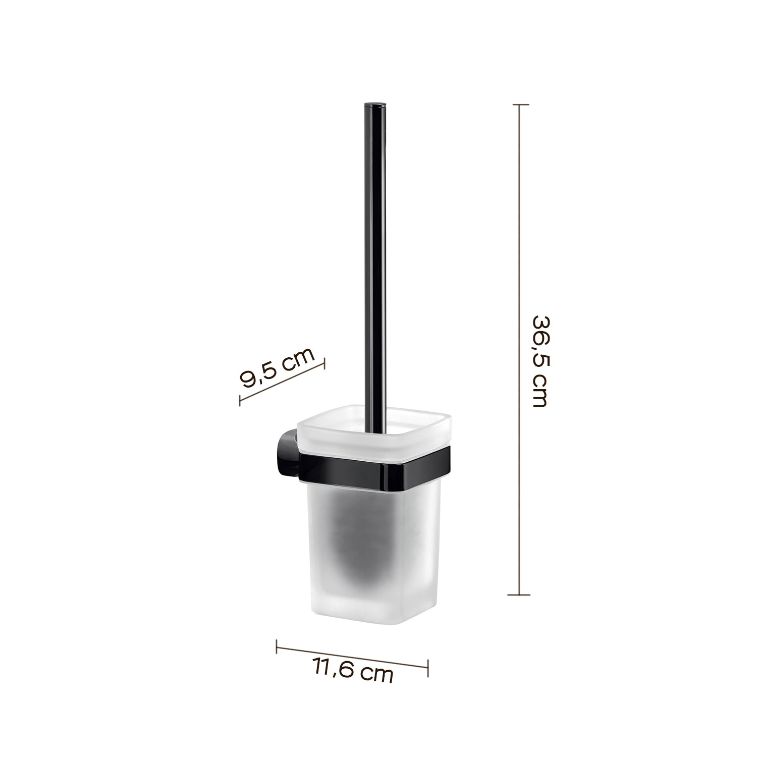 Scopino a parete in Acciaio Inox Gedy serie Stelvio - Nero Matt by CeramicStore | Lo specialista del tuo bagno