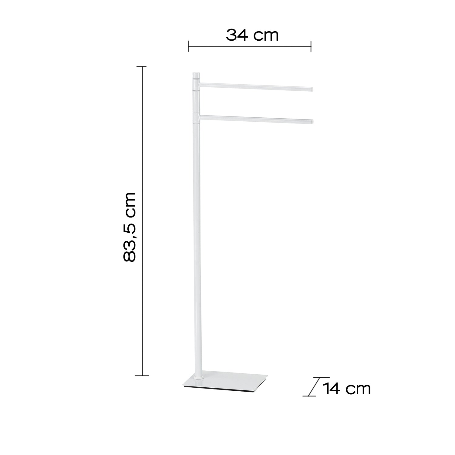 Piantana portasciugamani in Acciaio Inox Gedy serie Trilly - Bianco