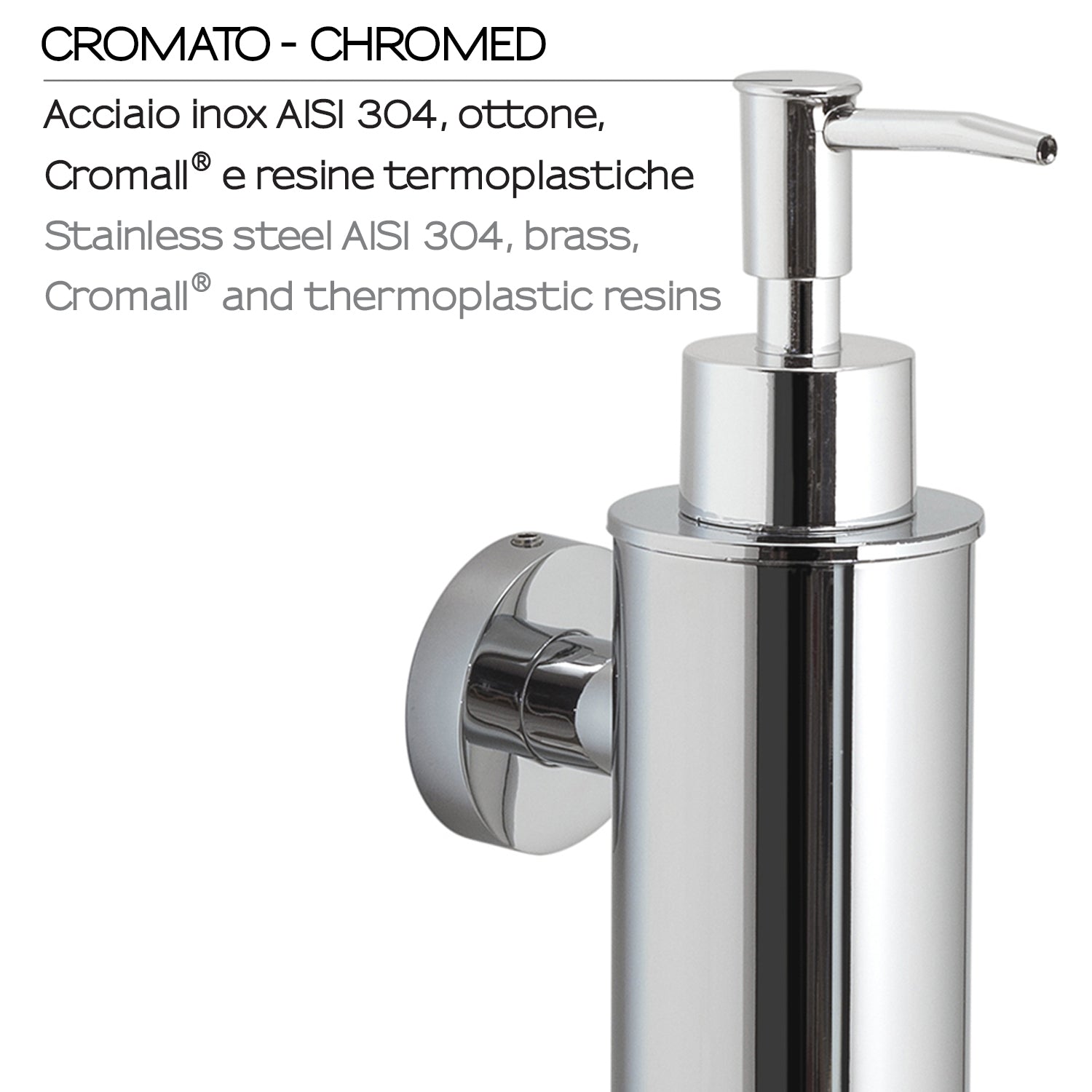 Dosasapone tondo modello Seal di Gedy in Acciaio Inox AISI 304 - Cromato by CeramicStore | Lo specialista del tuo bagno