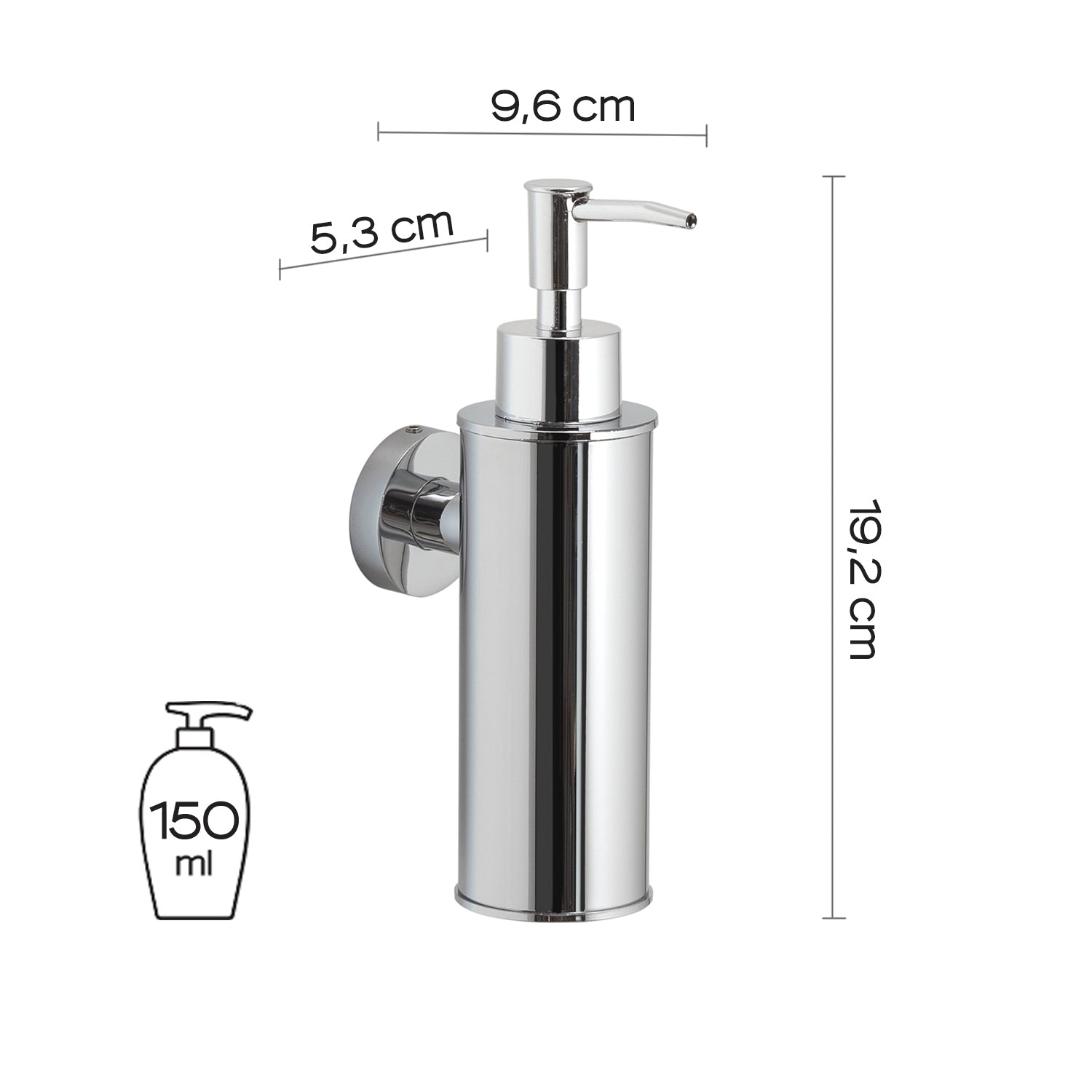 Dosasapone tondo modello Seal di Gedy in Acciaio Inox AISI 304 - Cromato by CeramicStore | Lo specialista del tuo bagno