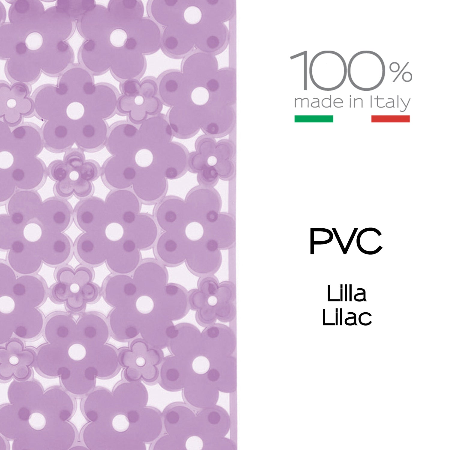 Tappeto antiscivolo doccia 53x53 in PVC modello Margherita di Gedy - Lilla by CeramicStore | Lo specialista del tuo bagno