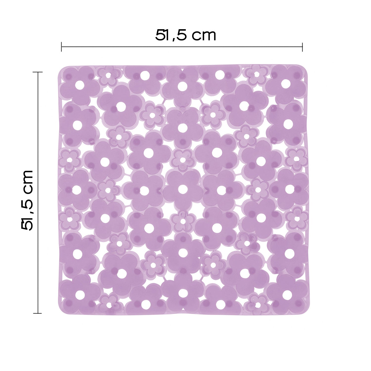 Tappeto antiscivolo doccia 53x53 in PVC modello Margherita di Gedy - Lilla by CeramicStore | Lo specialista del tuo bagno