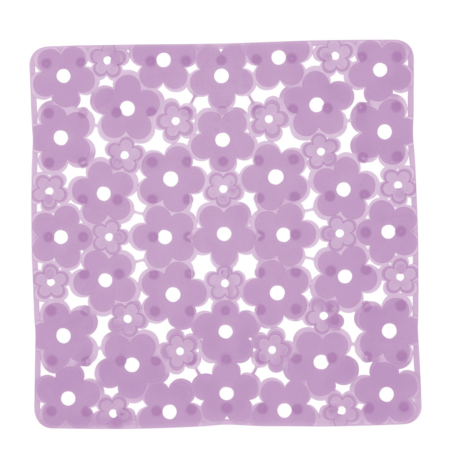 Tappeto antiscivolo doccia 53x53 in PVC modello Margherita di Gedy - Lilla by CeramicStore | Lo specialista del tuo bagno