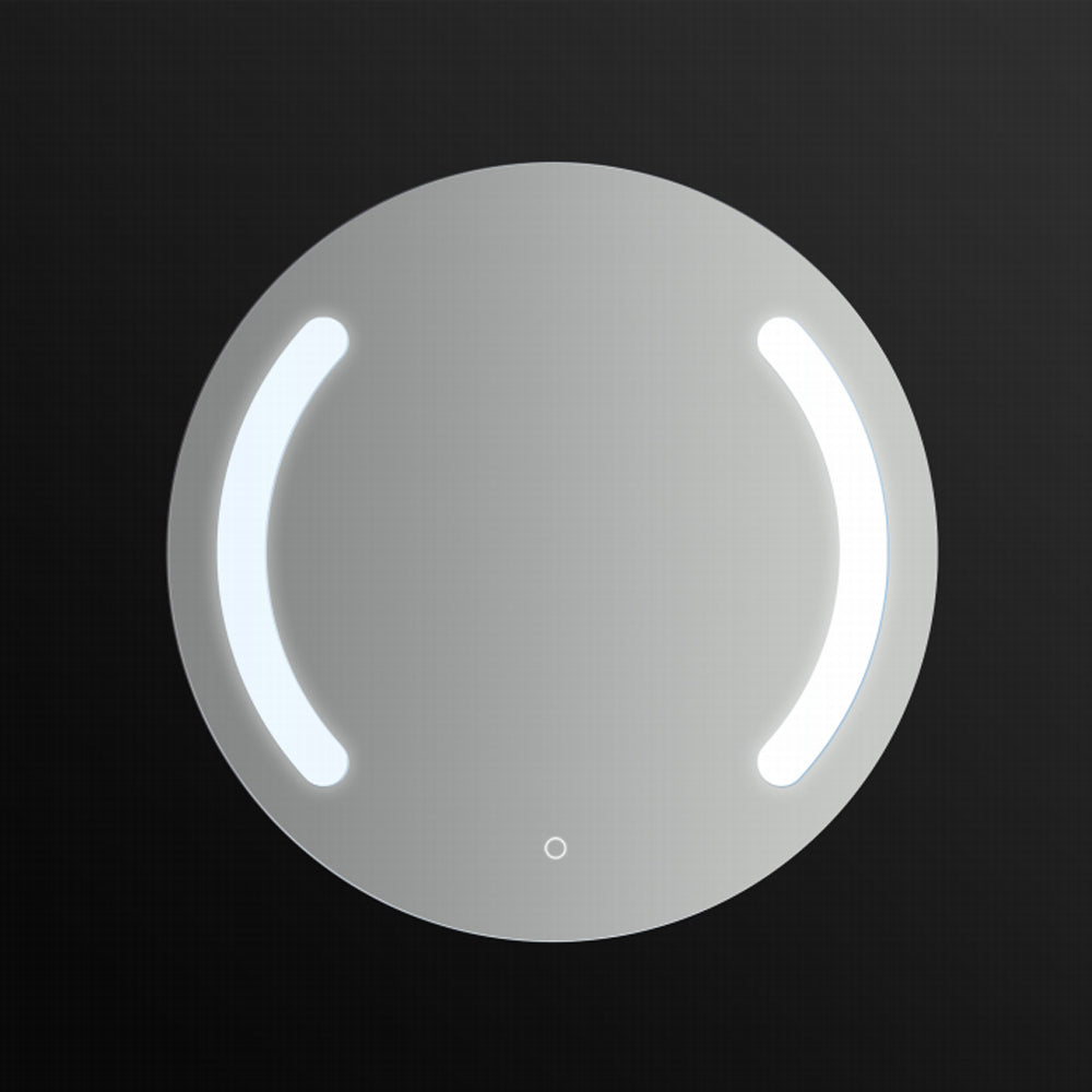 Specchio rotondo doppia striscia led laterale integrata accensione touch diametro 60 cm by CeramicStore | Lo specialista del tuo bagno