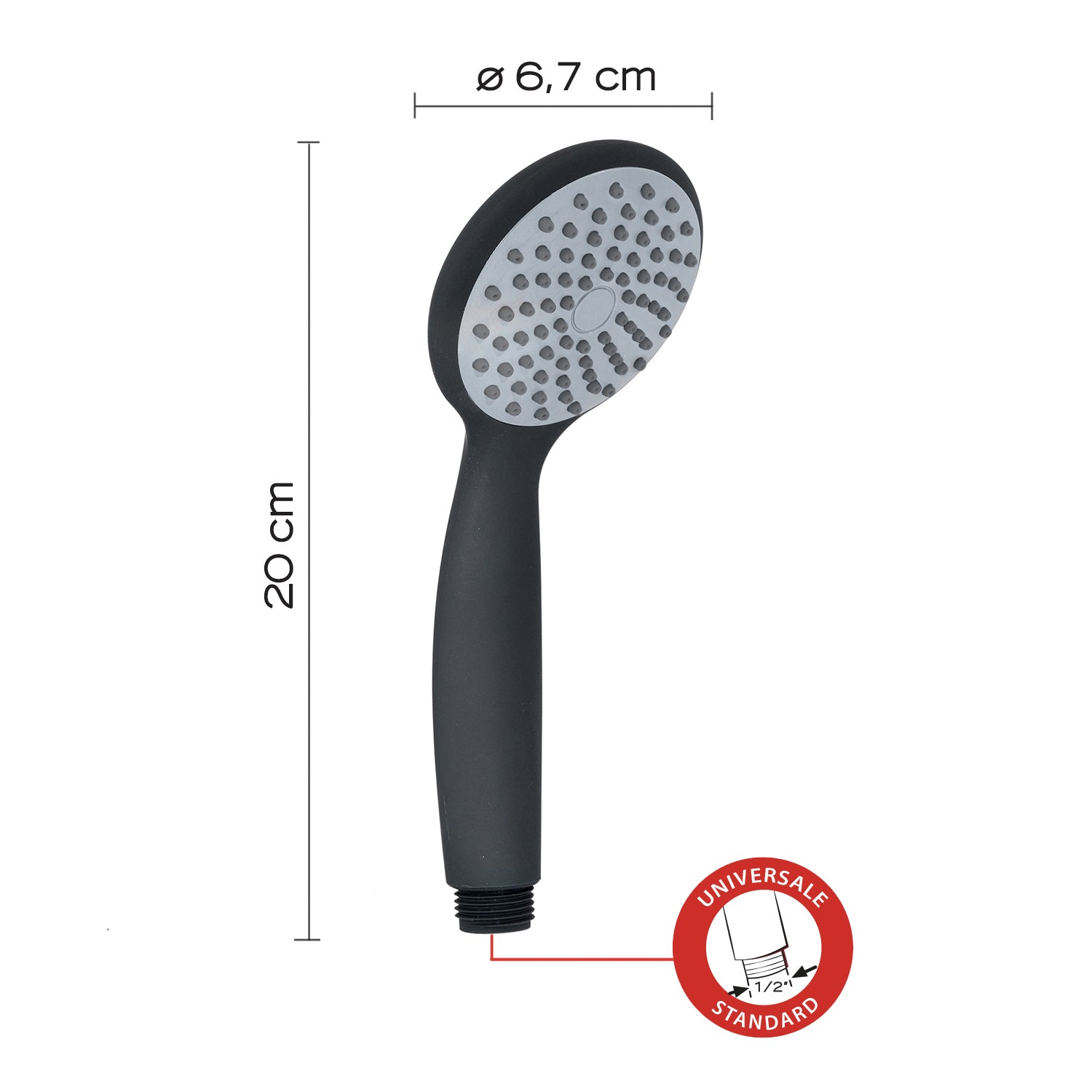 Doccetta 1 getto modello Easy 04 di Gedy - Nero Matt by CeramicStore | Lo specialista del tuo bagno