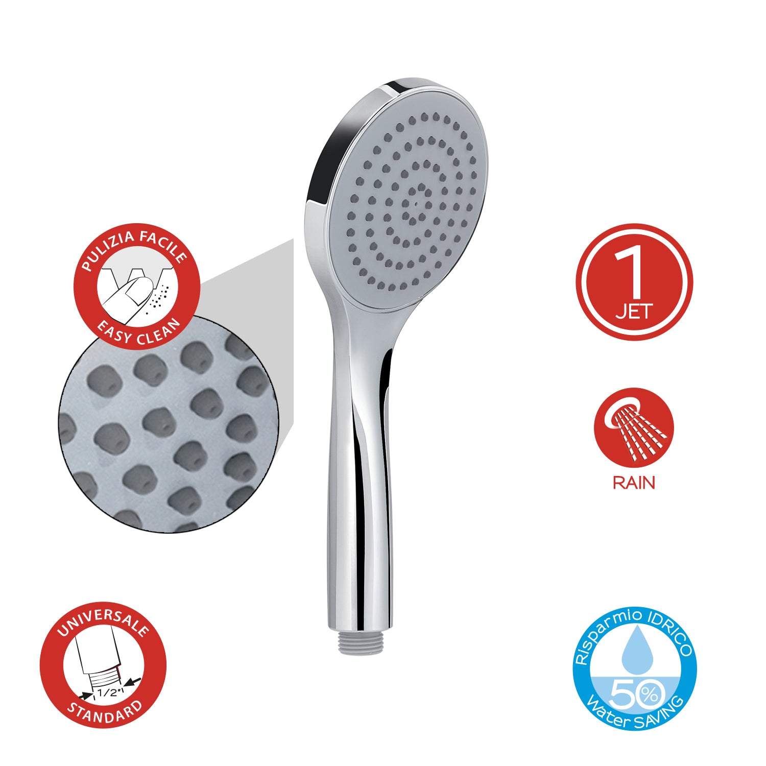 Doccetta 1 getto modello Star 04 di Gedy - Cromato by CeramicStore | Lo specialista del tuo bagno