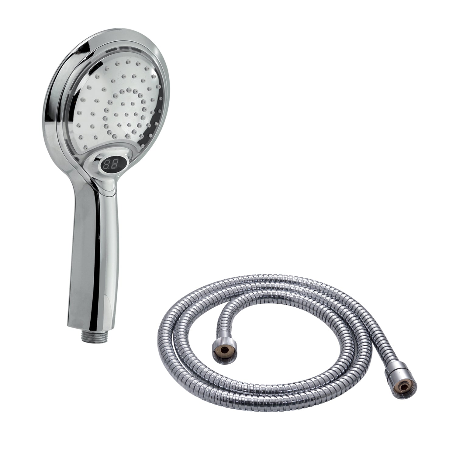 Doccetta 1 getto con led a tre colori e controllo temperatura modello Thermo Light 00 di Gedy - Cromato by CeramicStore | Lo specialista del tuo bagno