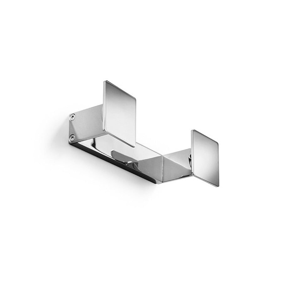 Appendino porta asciugamani doppio in ottone cromato Lineabeta modello Skuara by CeramicStore | Lo specialista del tuo bagno