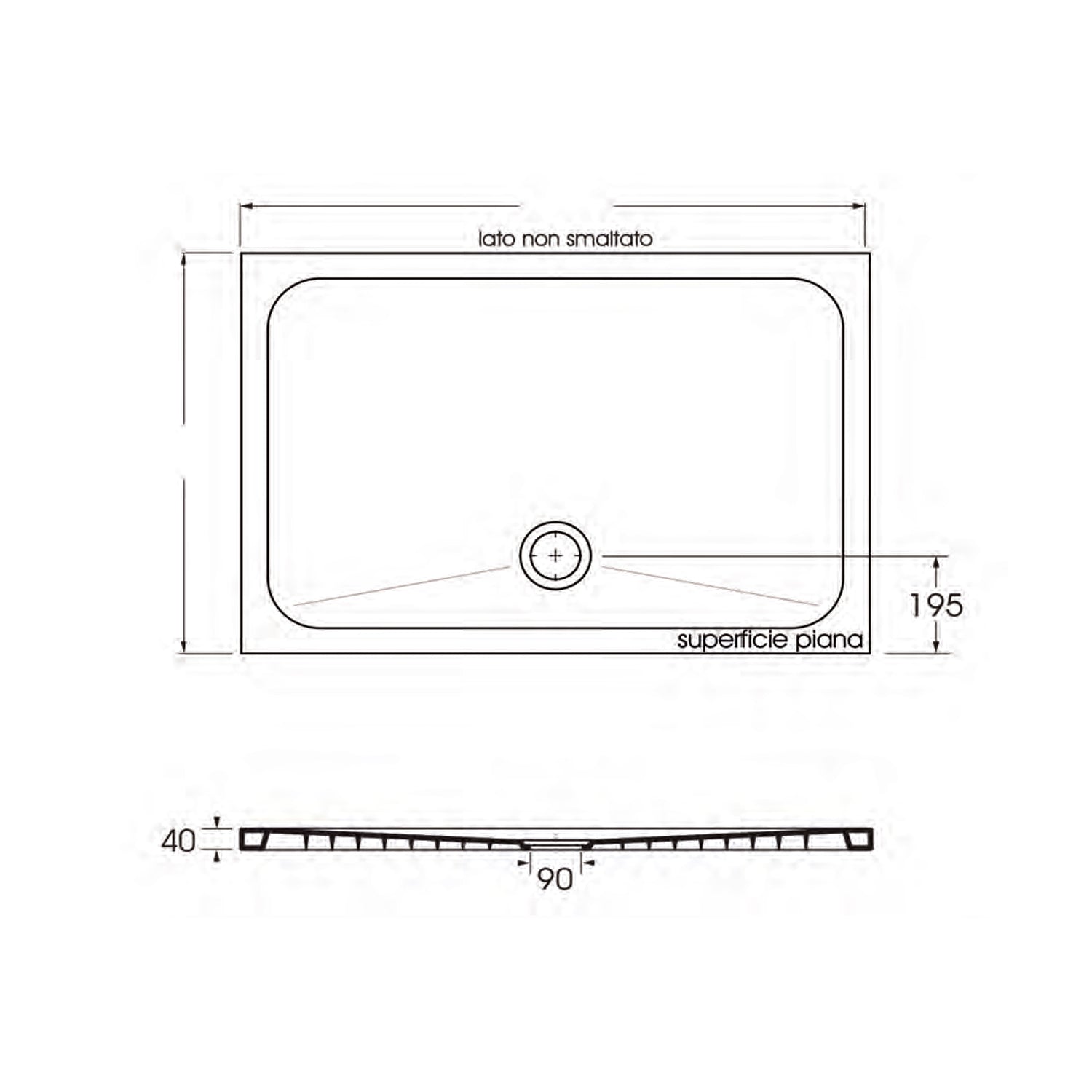 Piatto doccia cotone in ceramica 80X80cm linea Rapid by CeramicStore | Lo specialista del tuo bagno