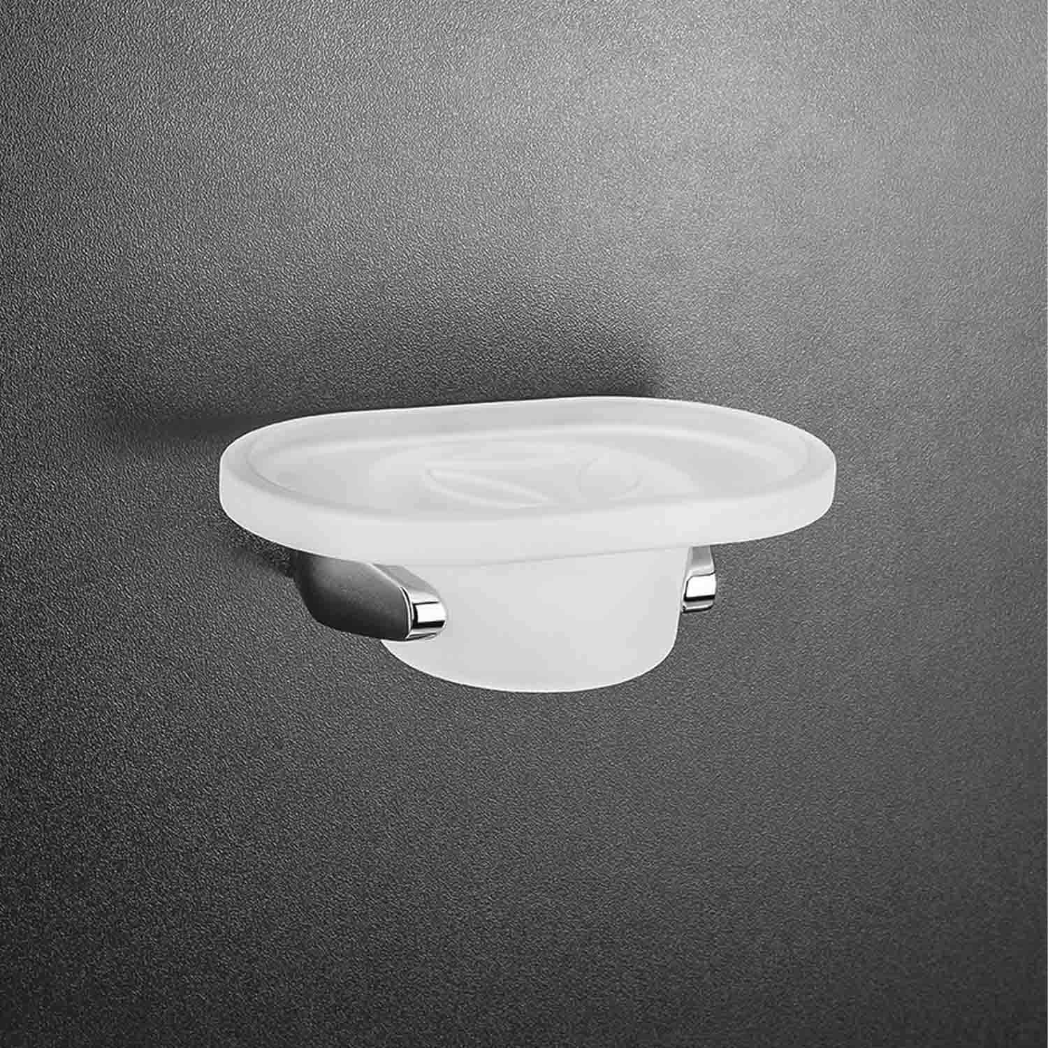 Porta sapone in ottone e vetro acidato collezione Road di Colombo Design by CeramicStore | Lo specialista del tuo bagno