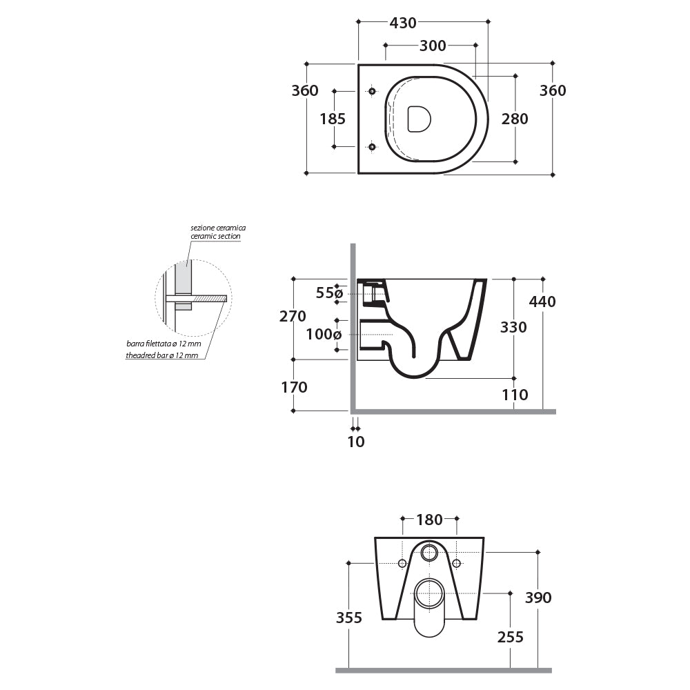 Sanitari Sospesi Ceramica Globo Forty3 cm 43 WC + BIDET + SEDILE SOFT CLOSE by CeramicStore | Lo specialista del tuo bagno