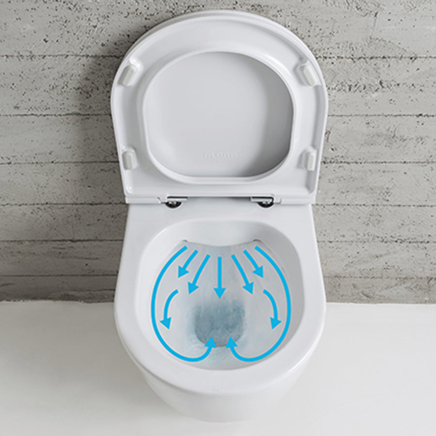 Sanitari Sospesi senza brida Ceramica Globo 4ALL WC + BIDET + SEDILE SOFT CLOSE