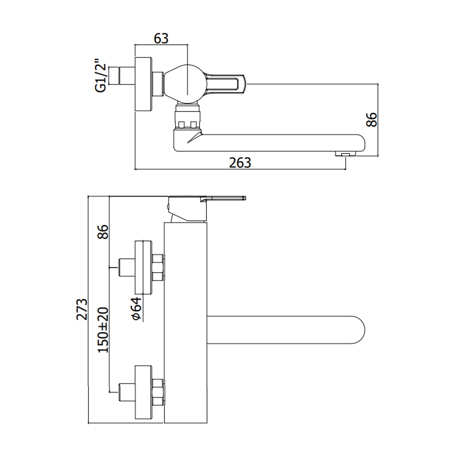 Miscelatore Lavello a Muro Paffoni West WS161CR by CeramicStore | Lo specialista del tuo bagno