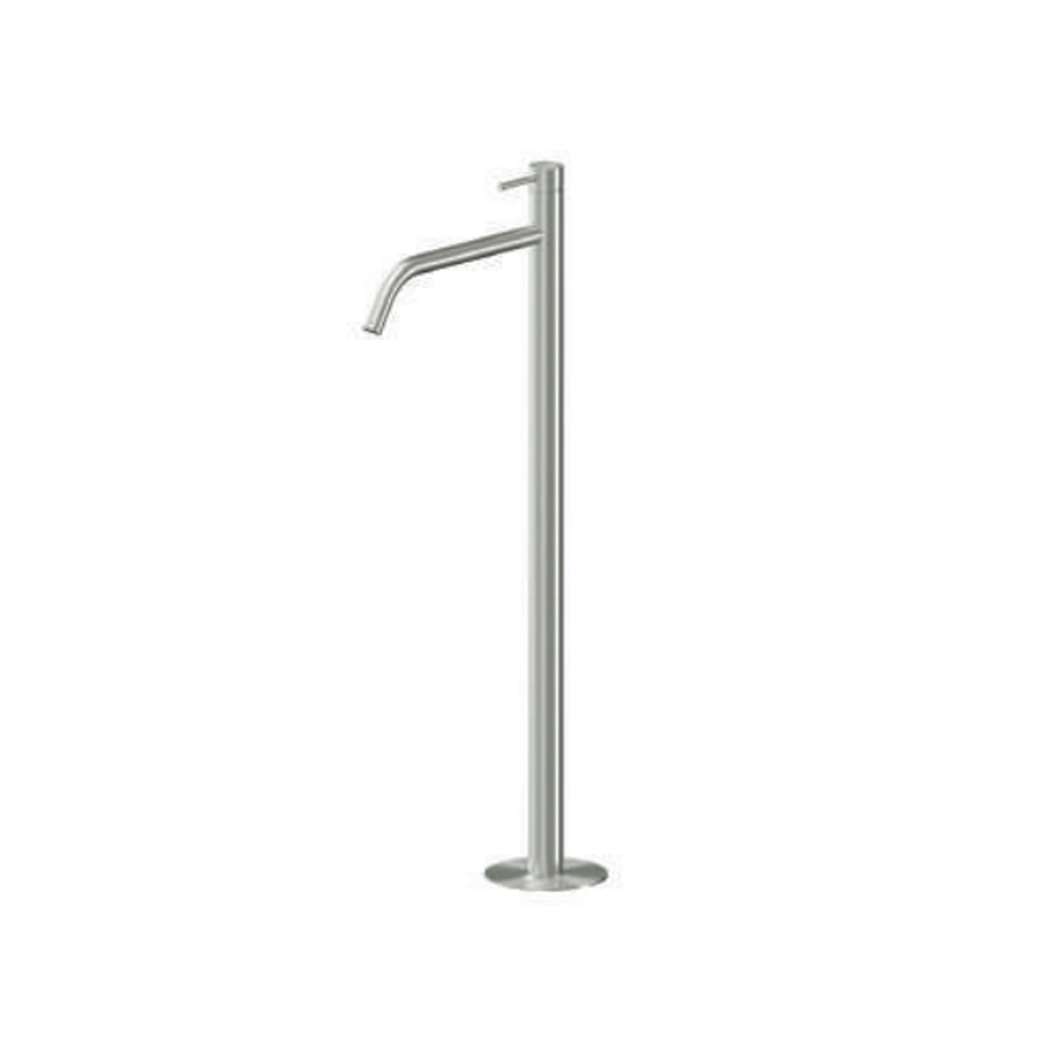 Miscelatore monocomando lavabo freestanding RubiFlux serie Aria - Acciaio Satinato by CeramicStore | Lo specialista del tuo bagno