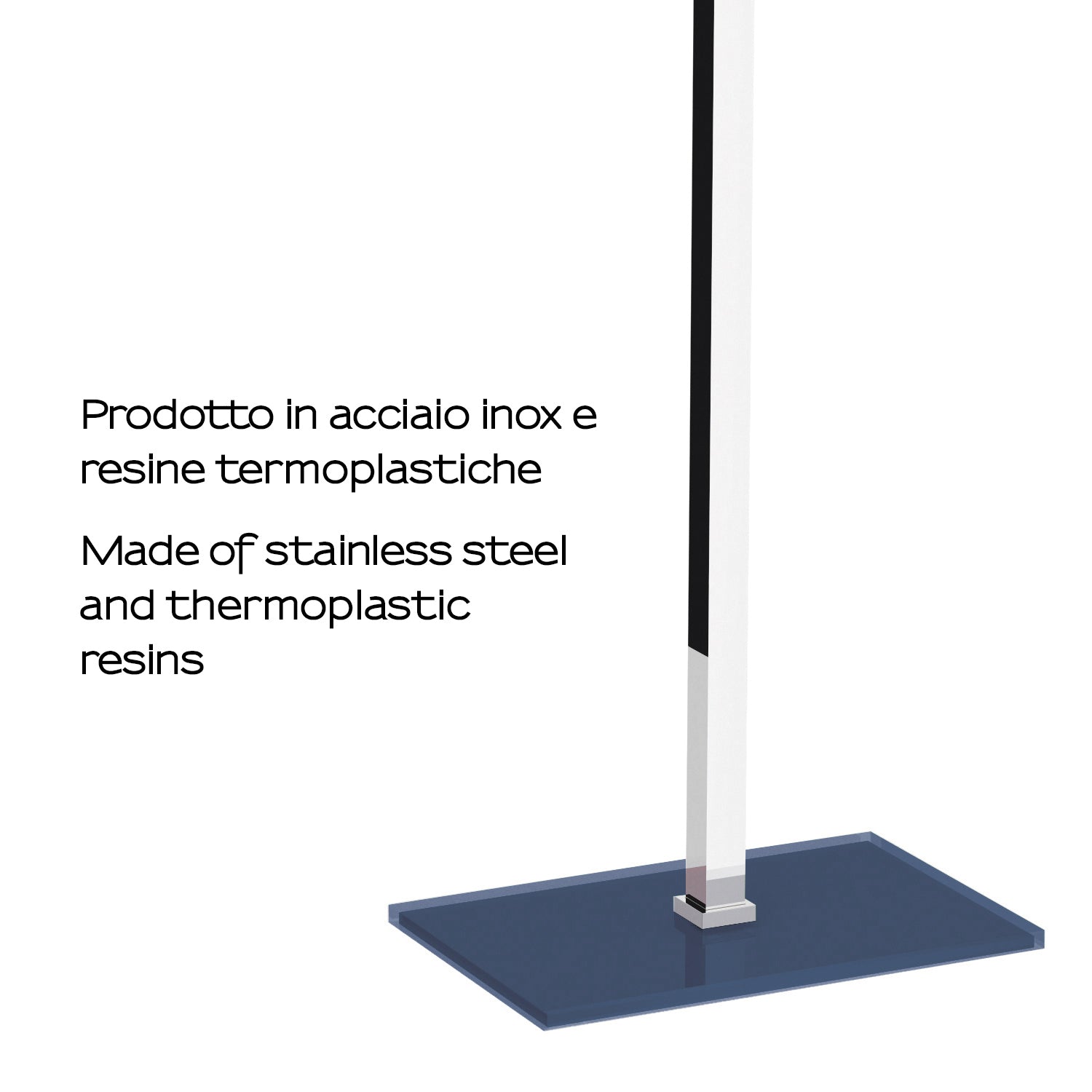 Piantana porta asciugamani in Acciaio Inox Gedy di Rainbow - Blu Petrolio