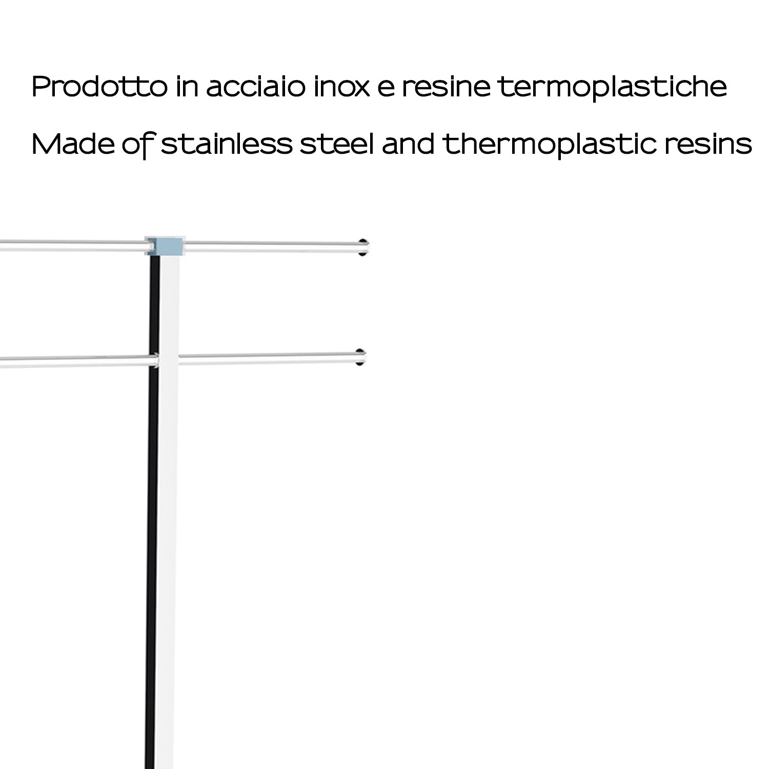 Piantana porta asciugamani in Acciaio Inox Gedy di Rainbow - Celeste