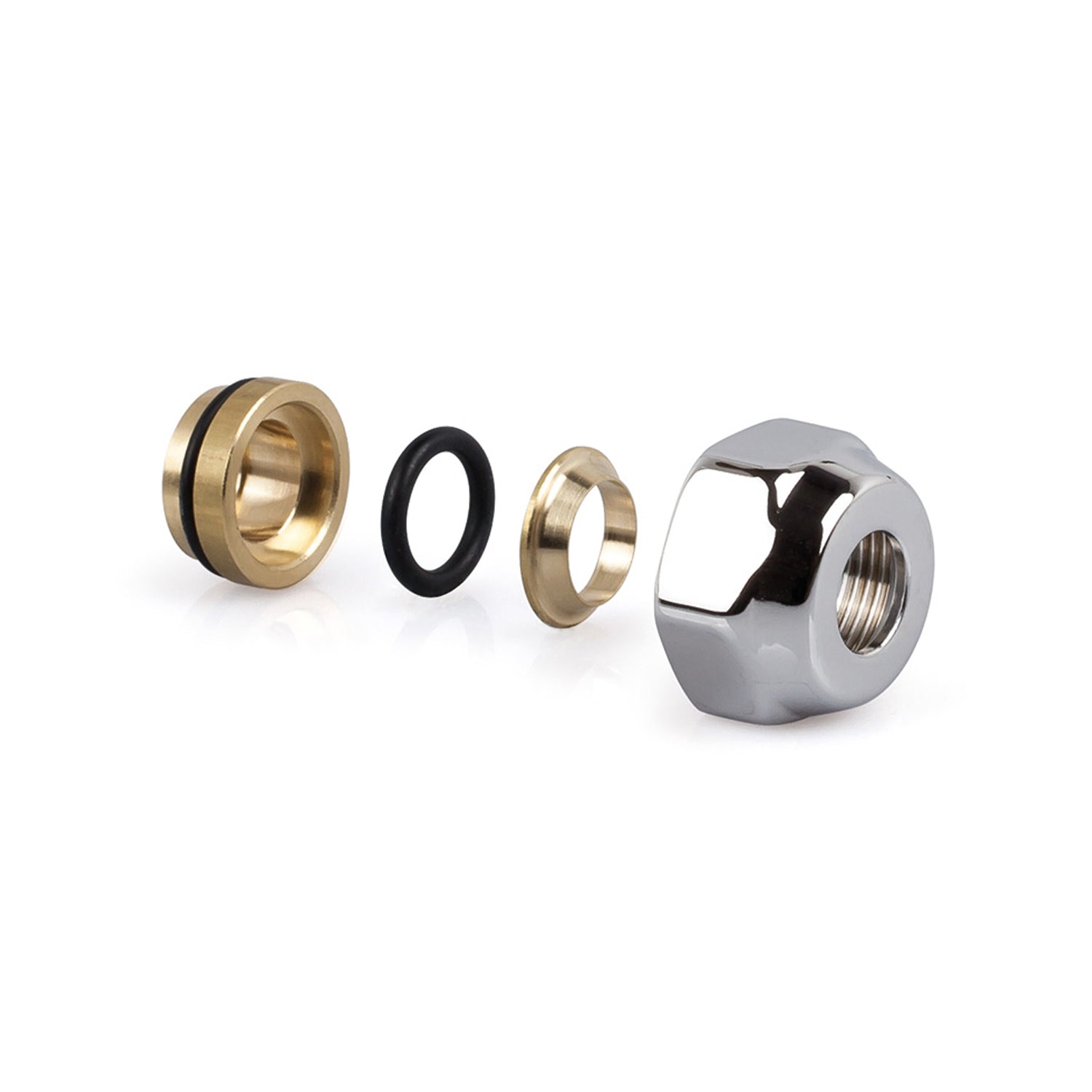 Raccordo in ottone per tubo in rame con anello di serraggio O-ring 12 mmx 24/19" by CeramicStore | Lo specialista del tuo bagno