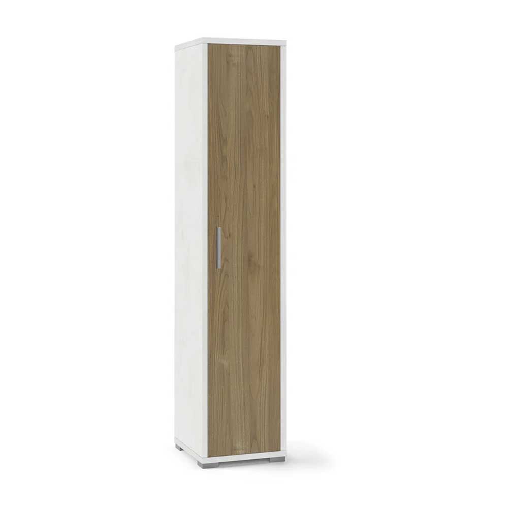 Colonna Multiuso con 4 ripiani di cui 2 regolabili finitura Struttura Ossido Bianco / Finitura Frontale Noce Stelvio by Sarmog by CeramicStore | Lo specialista del tuo bagno
