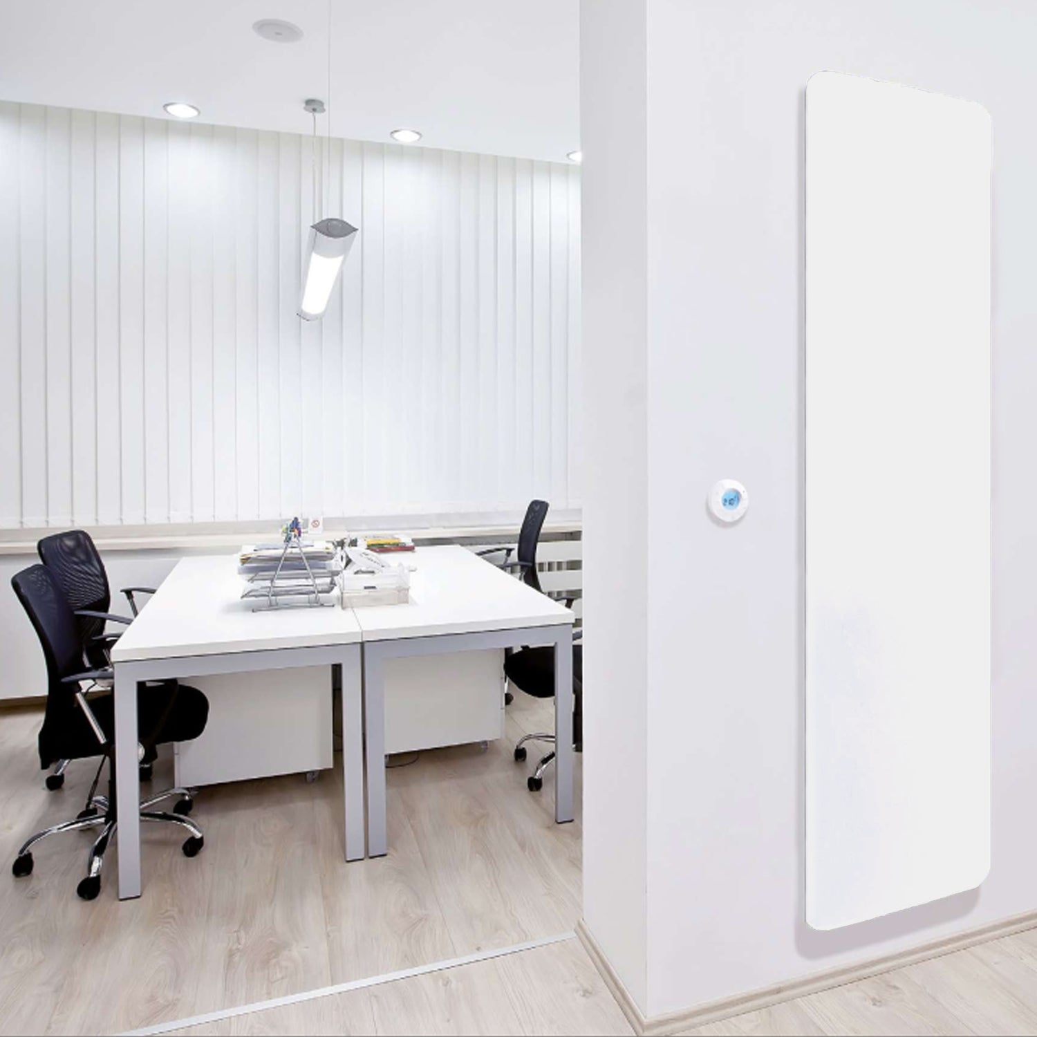 Termoarredo elettrico a piastra modello Curve 110x60 cm - Bianco by CeramicStore | Lo specialista del tuo bagno