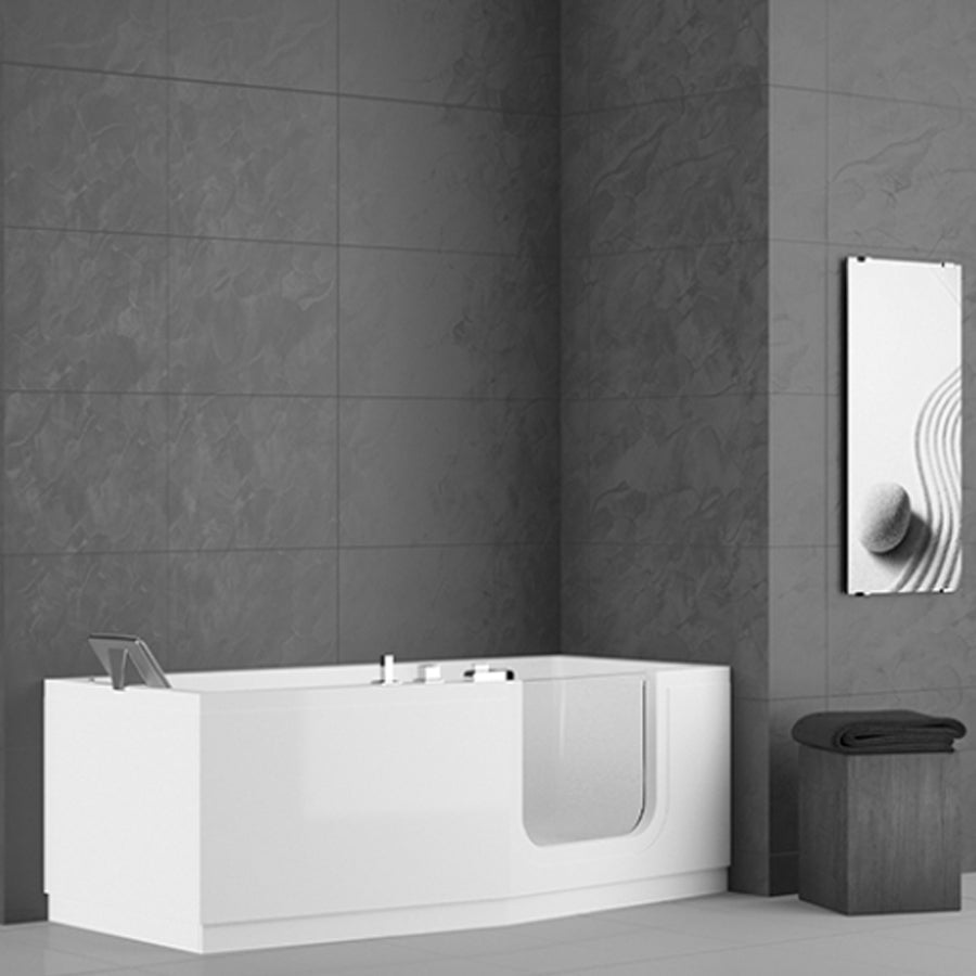 Vasca per anziani Iris 170x80 cm con porta a destra e installazione a destra