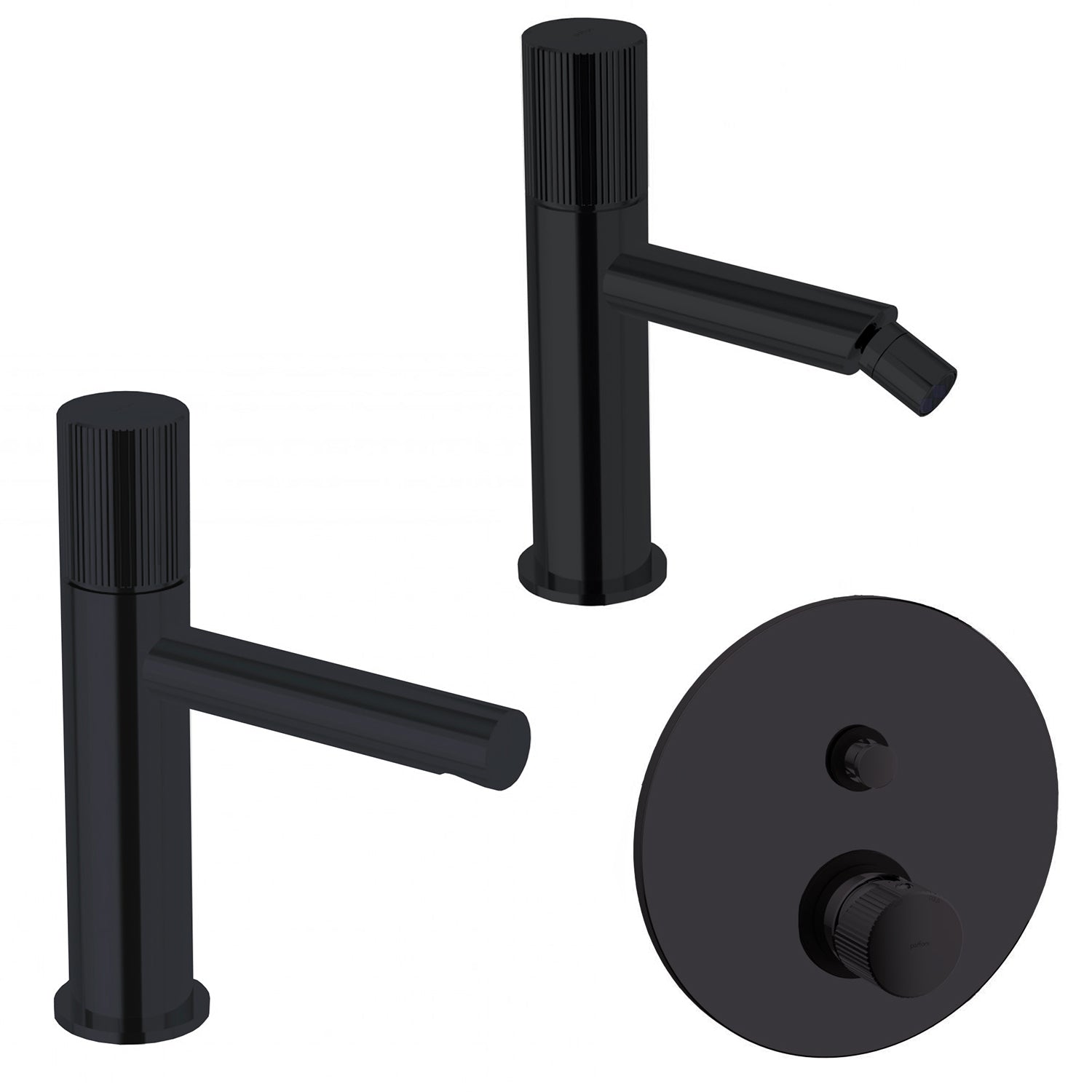Set di miscelatori lavabo-bidet-doccia con deviatore Paffoni Jo Nero Opaco by CeramicStore | Lo specialista del tuo bagno