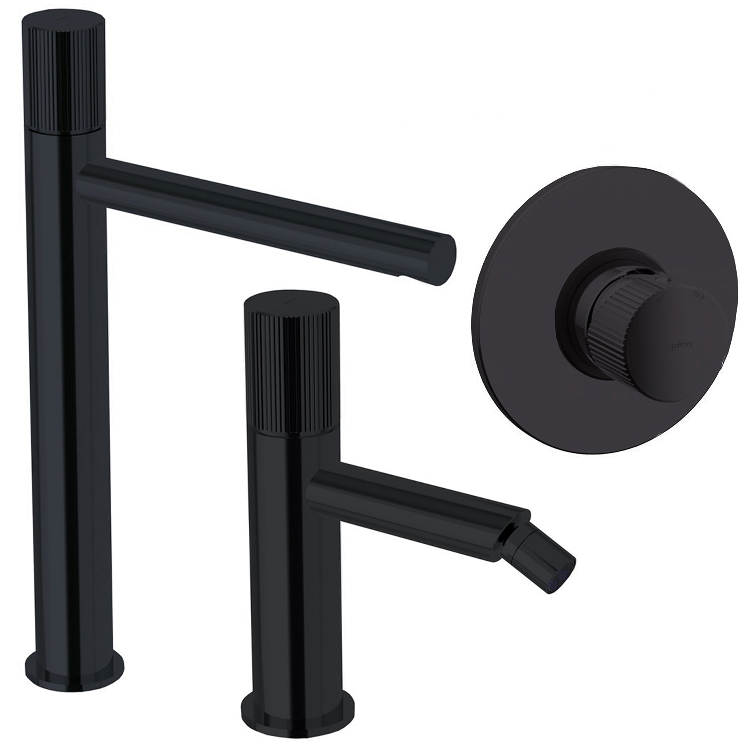 Set di miscelatori lavabo alto-bidet-doccia Paffoni Jo Nero Opaco by CeramicStore | Lo specialista del tuo bagno