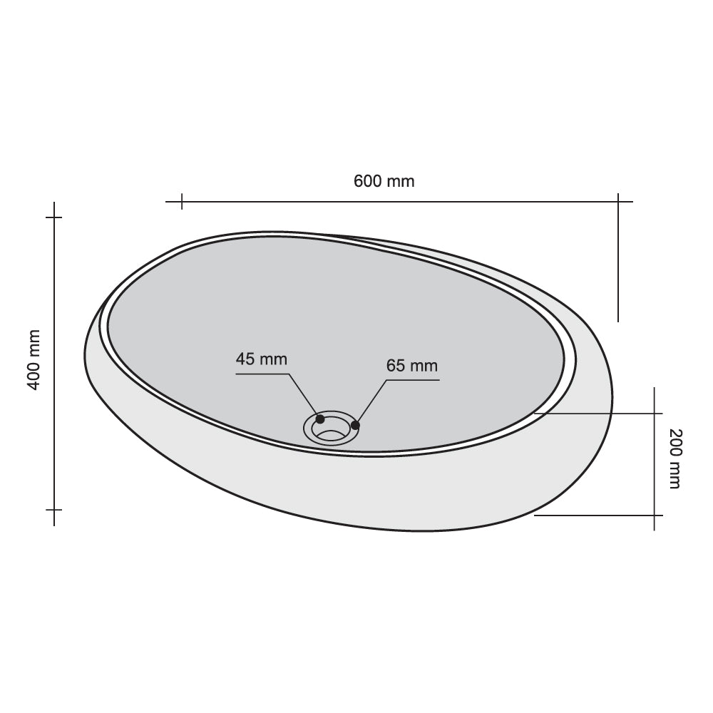 Lavabo da Appoggio in Marmo Boule Beige 60x40 by CeramicStore | Lo specialista del tuo bagno