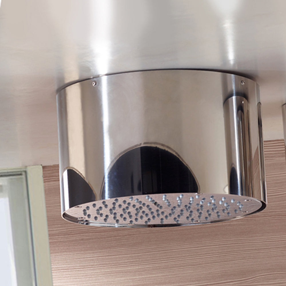 Soffione doccia tondo a soffitto Bossini Oki in acciaio inox diametro 25 cm by CeramicStore | Lo specialista del tuo bagno