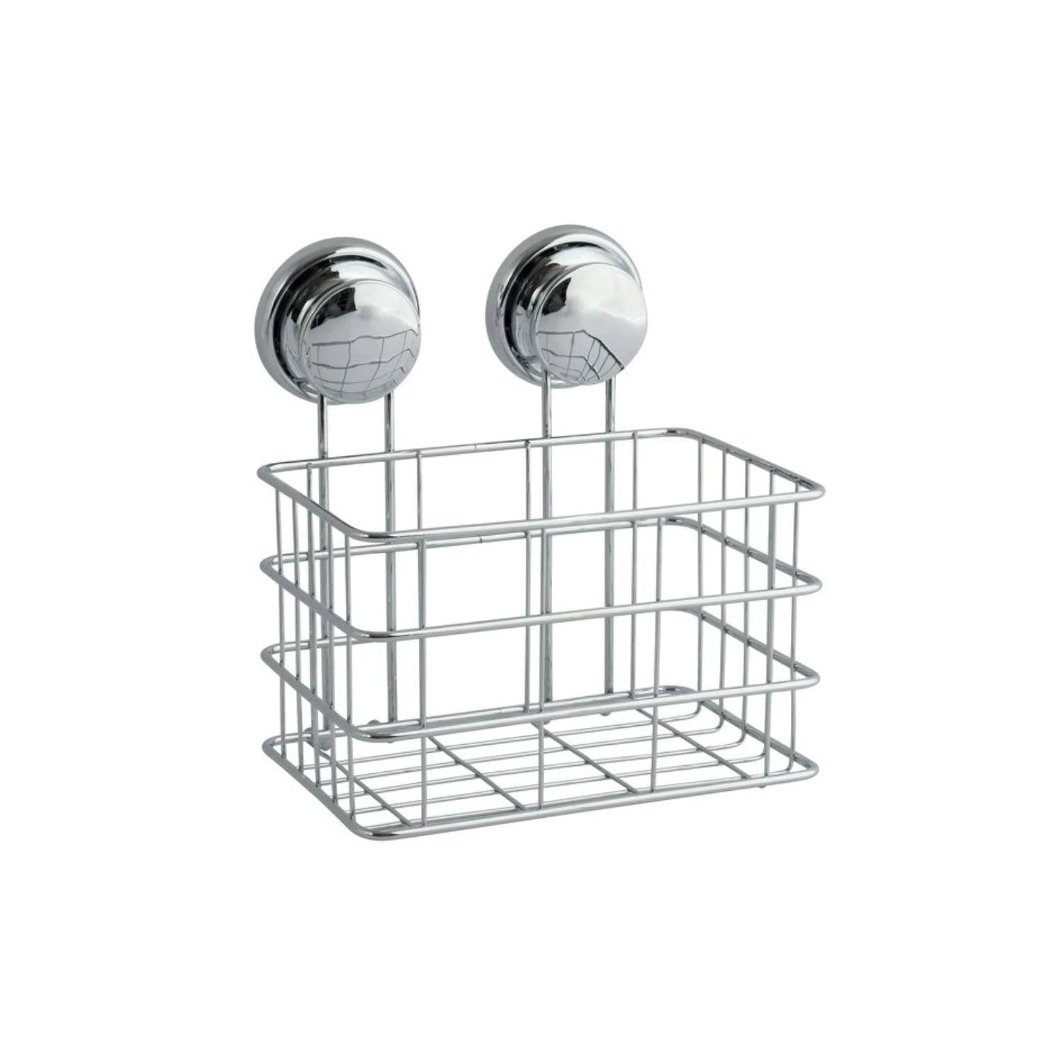 Mensola doccia cestino con ventosa in acciaio colore cromato by CeramicStore | Lo specialista del tuo bagno