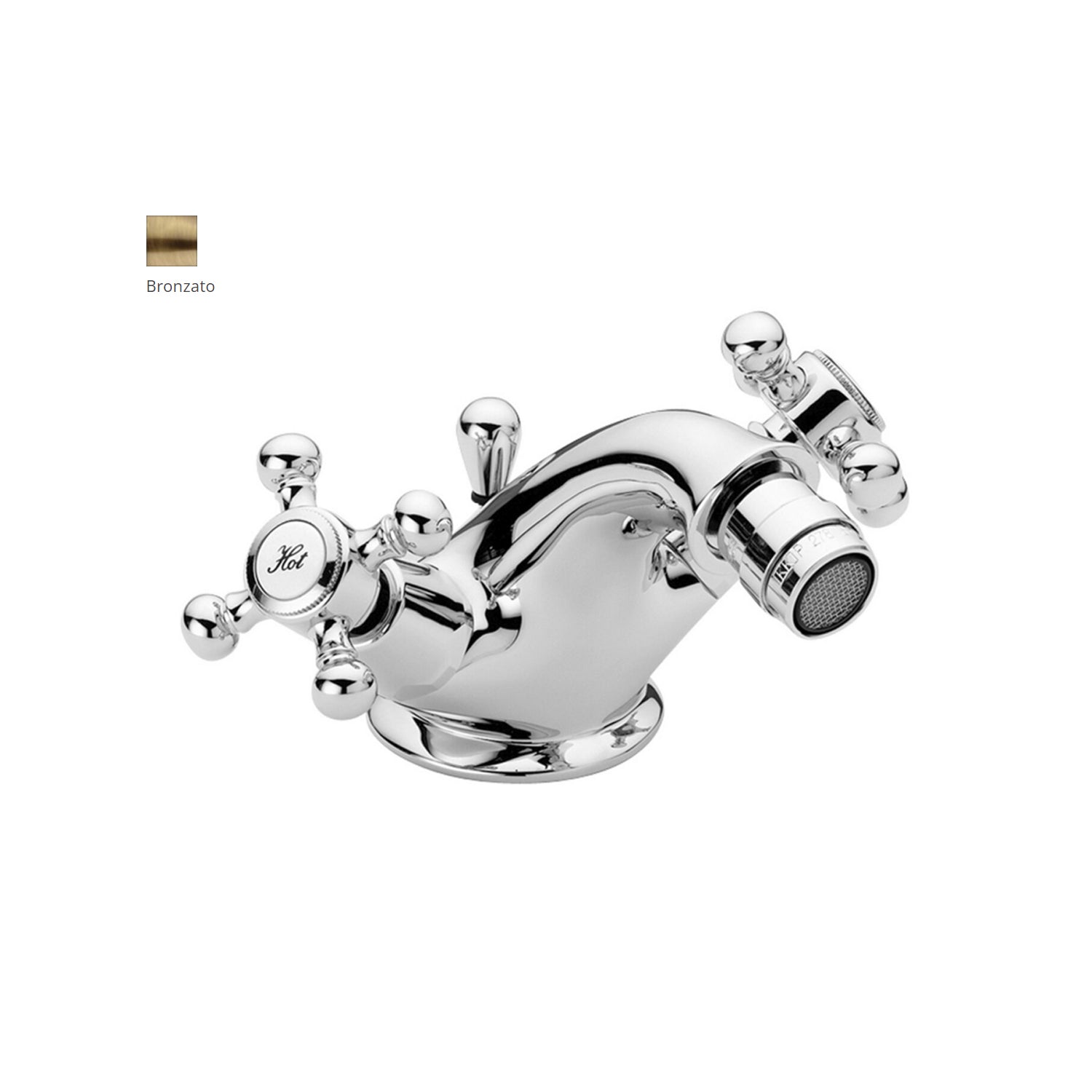 Monoforo bidet Retrಠcon scarico automatico Paffoni serie Viola - Bronzato by CeramicStore | Lo specialista del tuo bagno