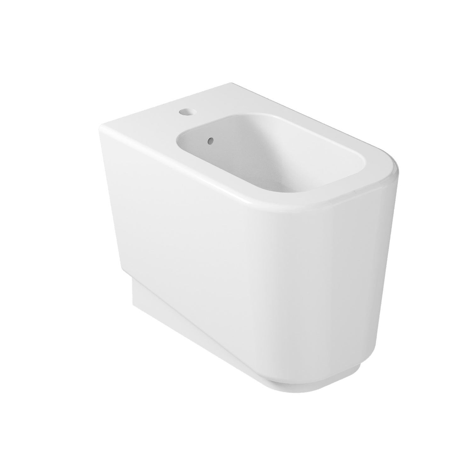 Coppia di sanitari filomuro scarico traslato 55x35 cm serie MEG11 di Galassia con sedile soft close