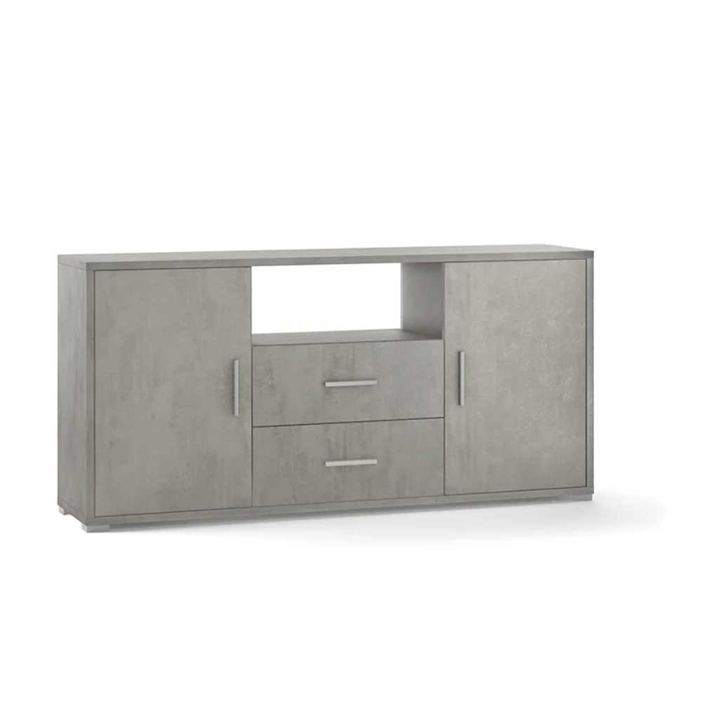 Mobile Credenza da Soggiorno con 2 ante e 2 cassetti finitura Struttura Cemento / Finitura Frontale Cemento by Sarmog by CeramicStore | Lo specialista del tuo bagno